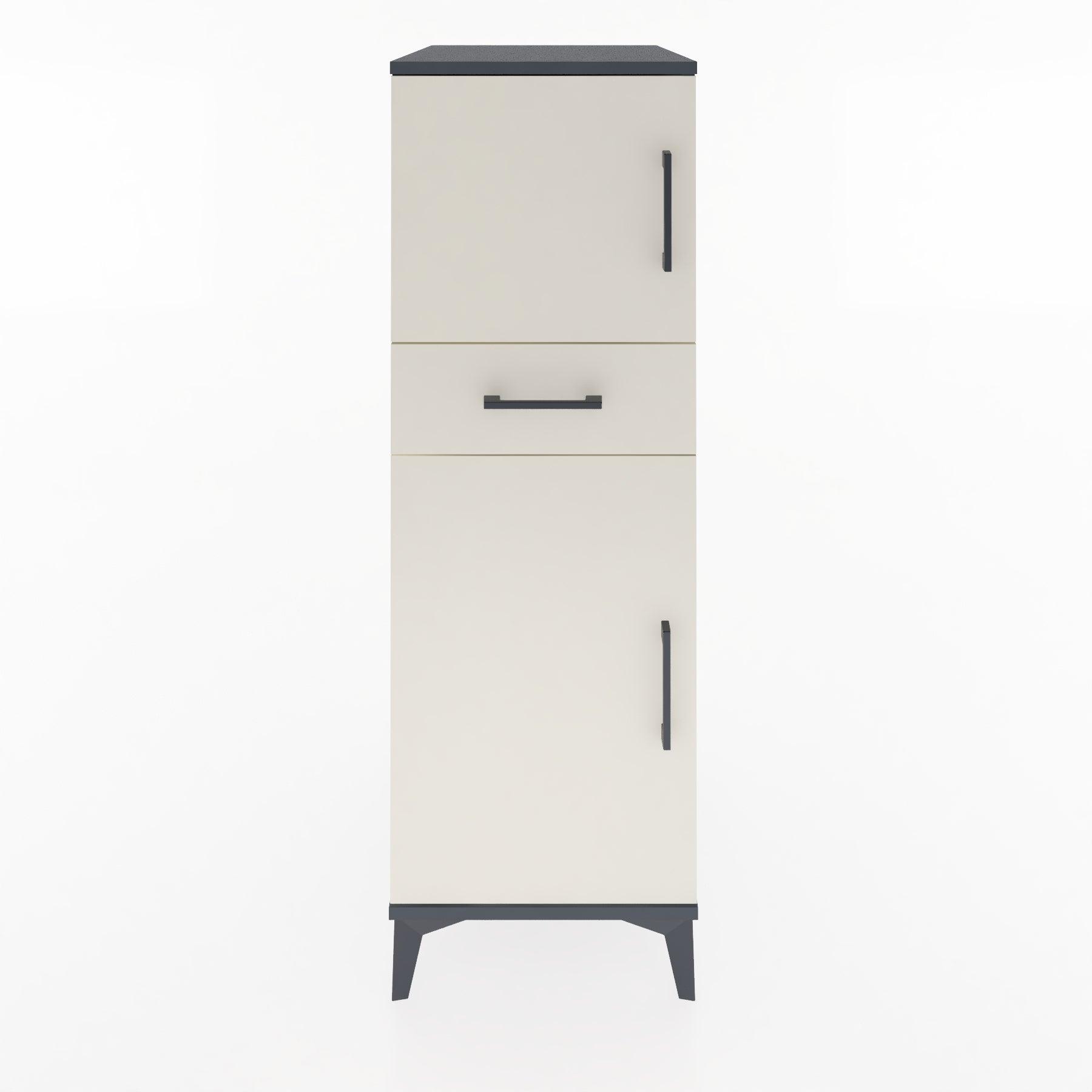 Woodntry Modular Cabinet Anthracite 44x30x122 cm with Doors and Drawers KC45-2