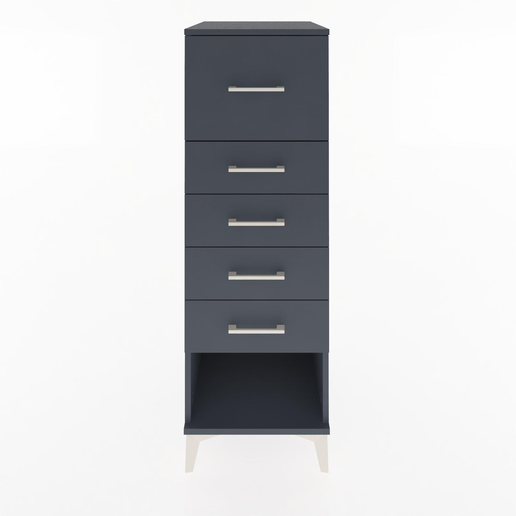 Woodntry Modular Cabinet Anthracite 44x30x122 cm with Drawers and Shelves CR95-2
