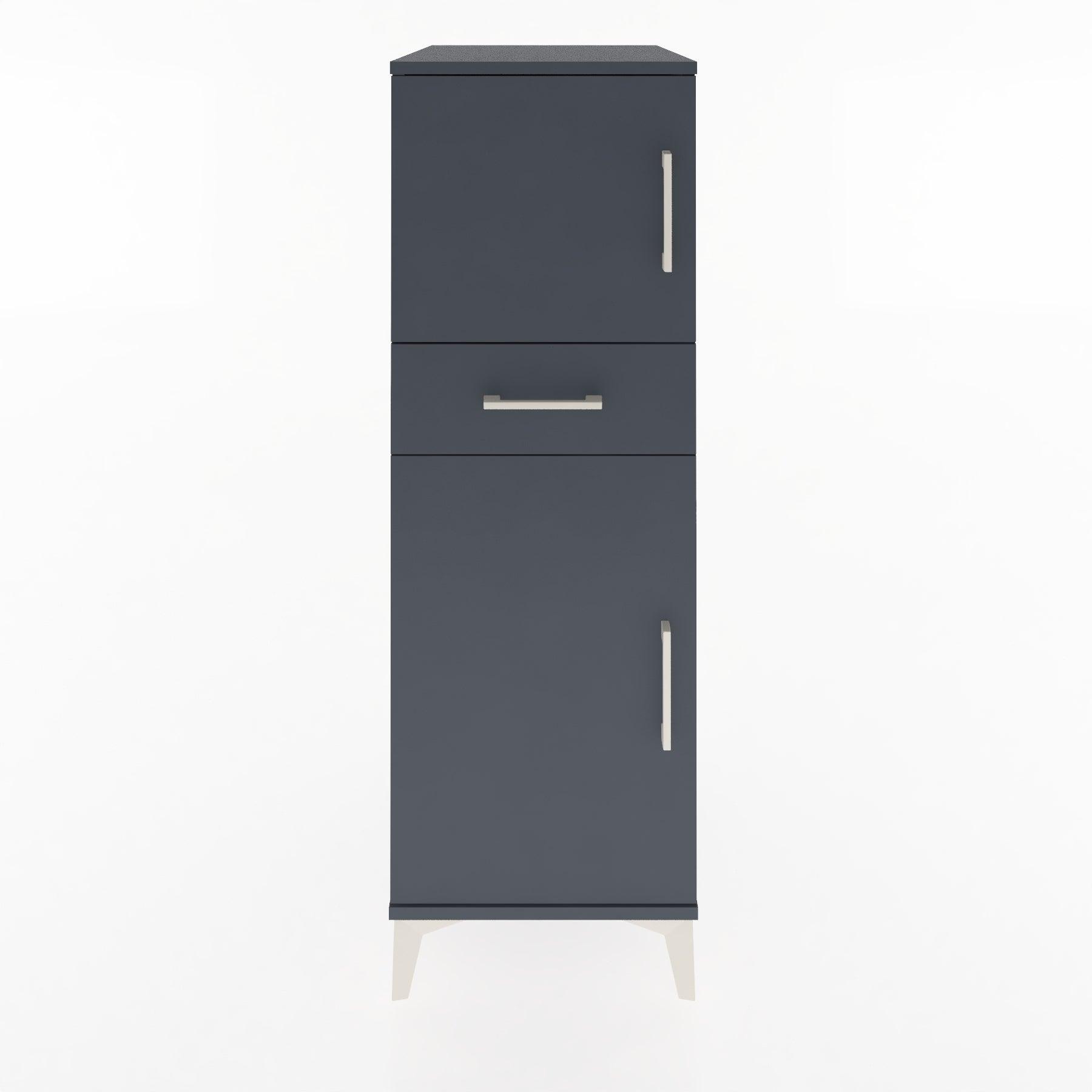 Woodntry Modular Cabinet Anthracite 44x30x122 cm with Doors and Drawers KC45-2