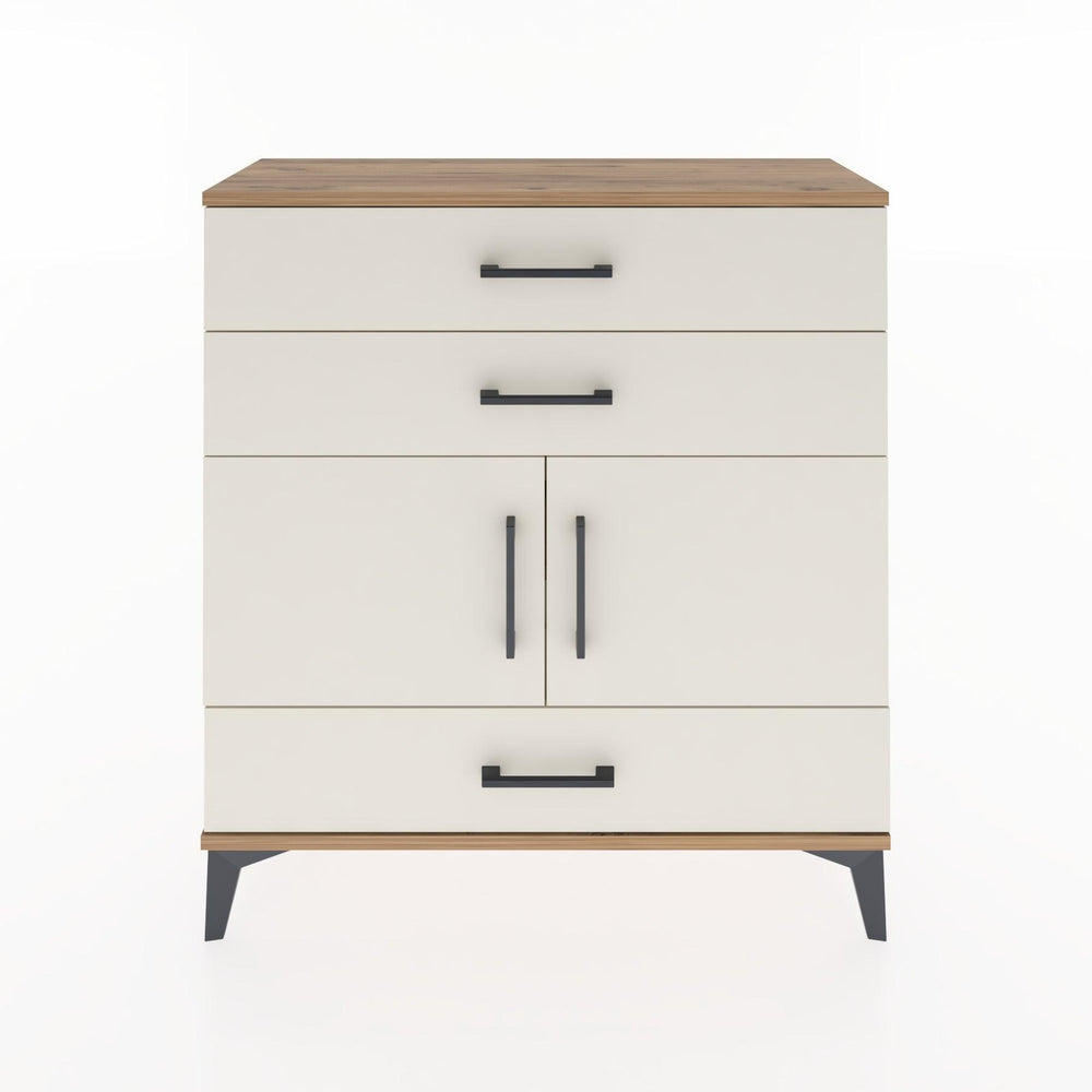 Woodntry Modüler Şifonyer Çam 88x30x84 cm Kapaklı ve Çekmeceli KC45-3