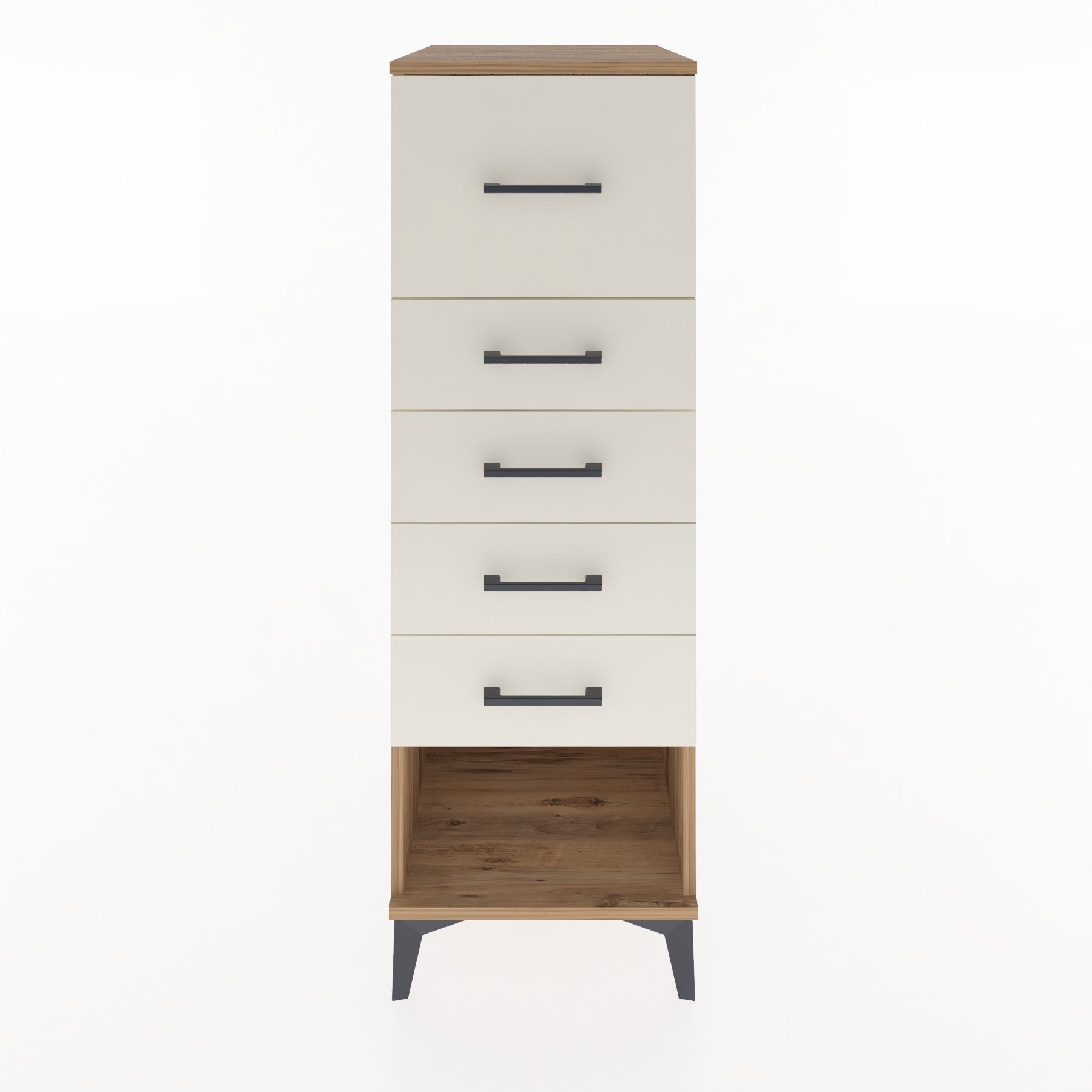 Woodntry Modüler Dolap Çam 44x59x122 cm Çekmeceli ve Raflı CR95-3