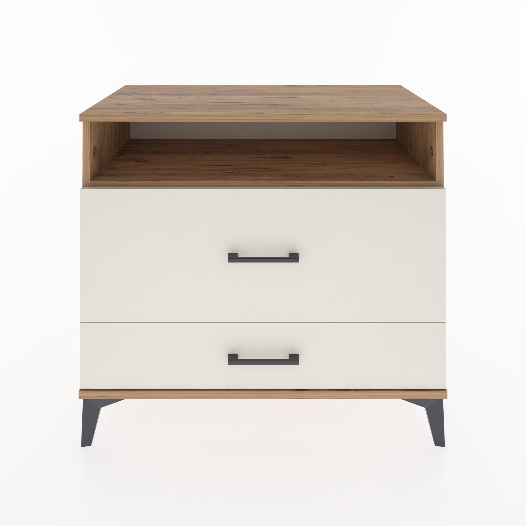 Woodntry Modüler Şifonyer Çam 88x44x68 cm Çekmeceli ve Raflı CR45-3