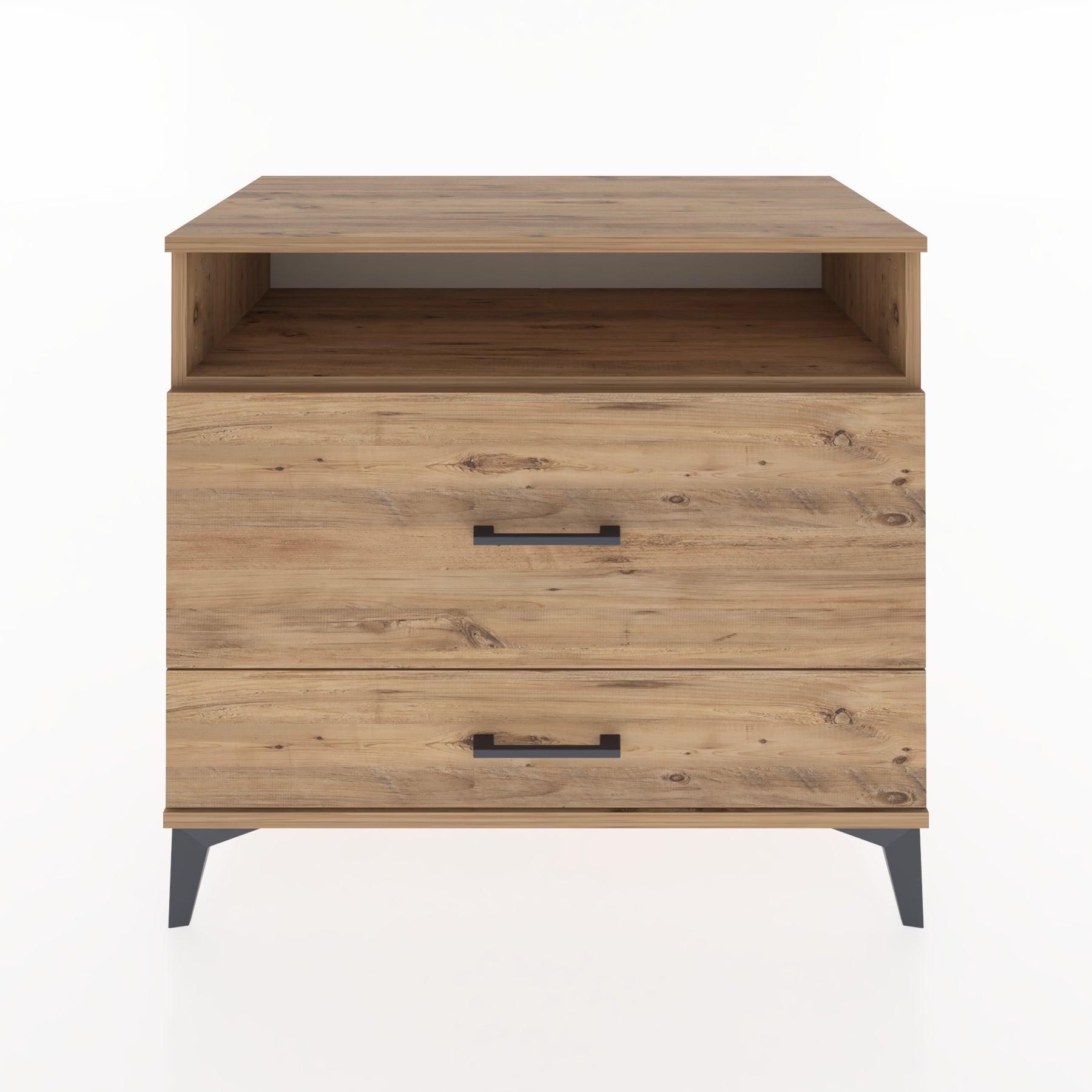 Woodntry Modüler Şifonyer Çam 88x44x68 cm Çekmeceli ve Raflı CR45-3