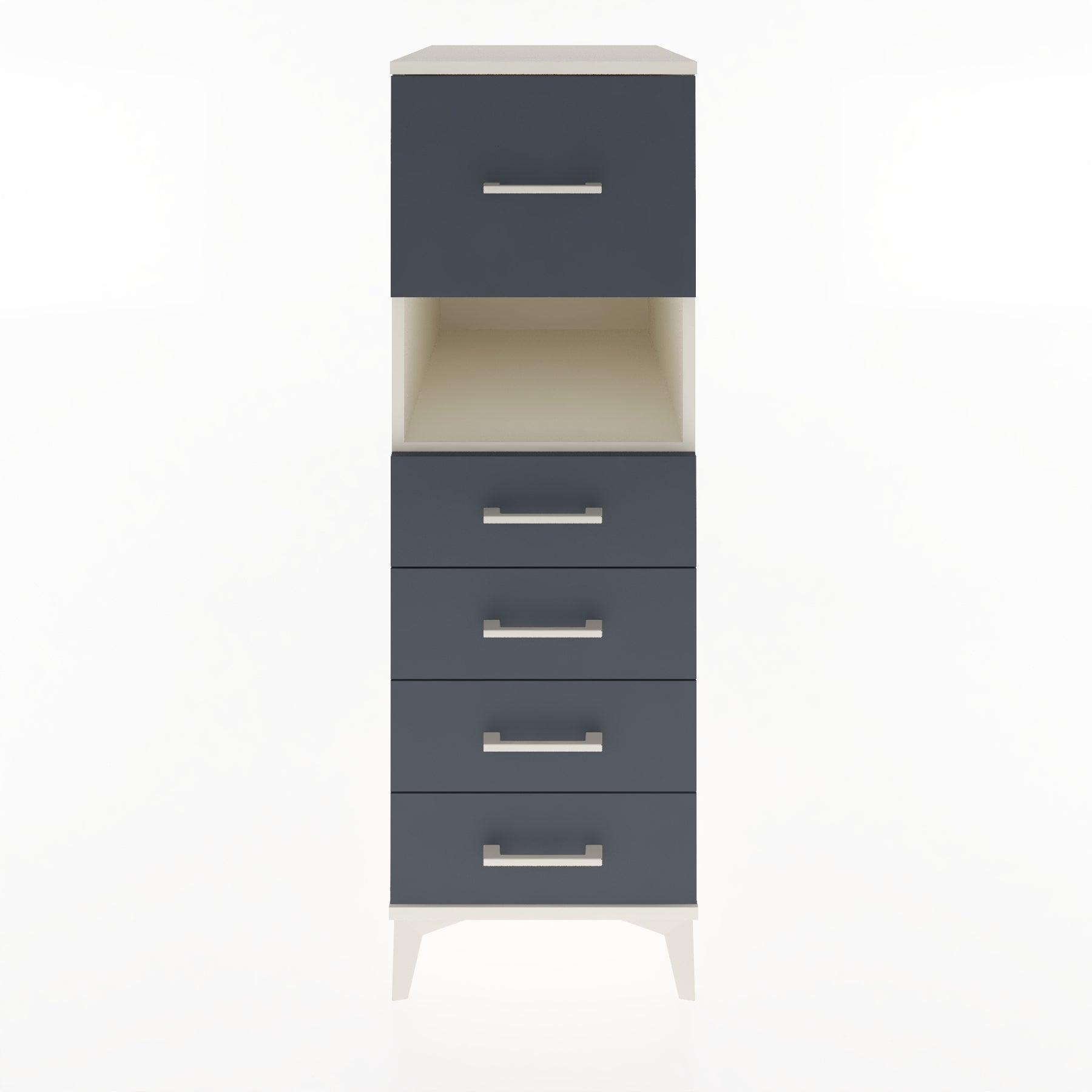 Woodntry Modular Cabinet Moonstone 44x30x122 cm with Drawers and Shelves CR96-1