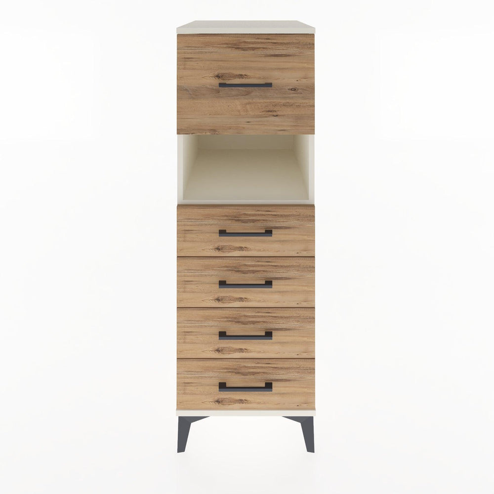 Woodntry Modular Cabinet Moonstone 44x30x122 cm with Drawers and Shelves CR96-1