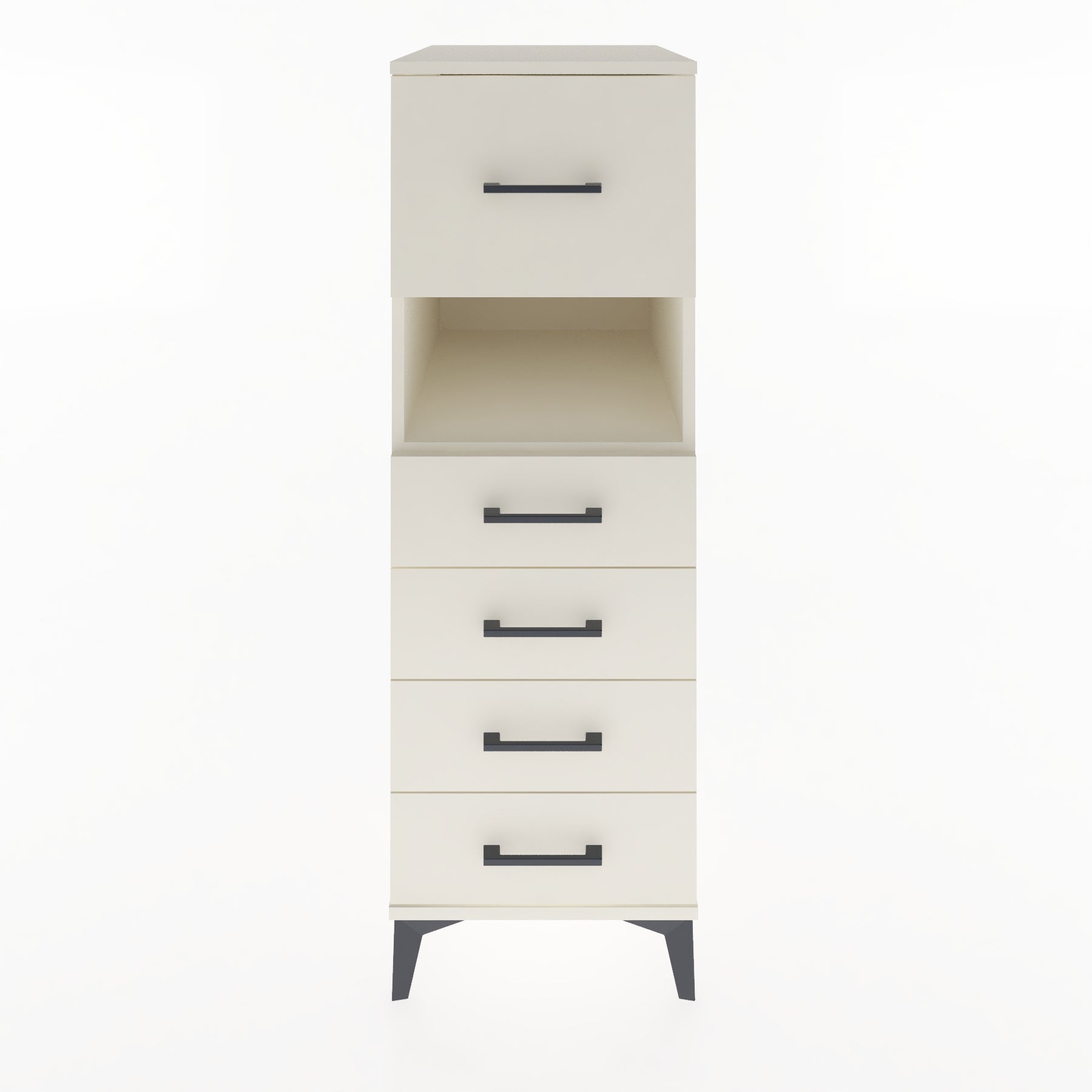 Woodntry Modüler Dolap Aytaşı 44x59x122 cm Çekmeceli ve Raflı CR96-1