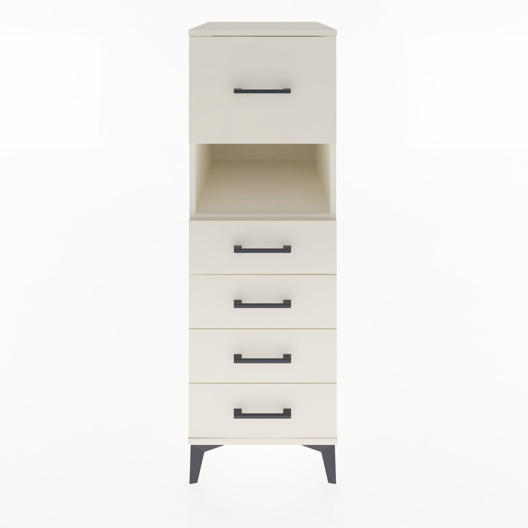 Woodntry Modular Cabinet Moonstone 44x30x122 cm with Drawers and Shelves CR96-1