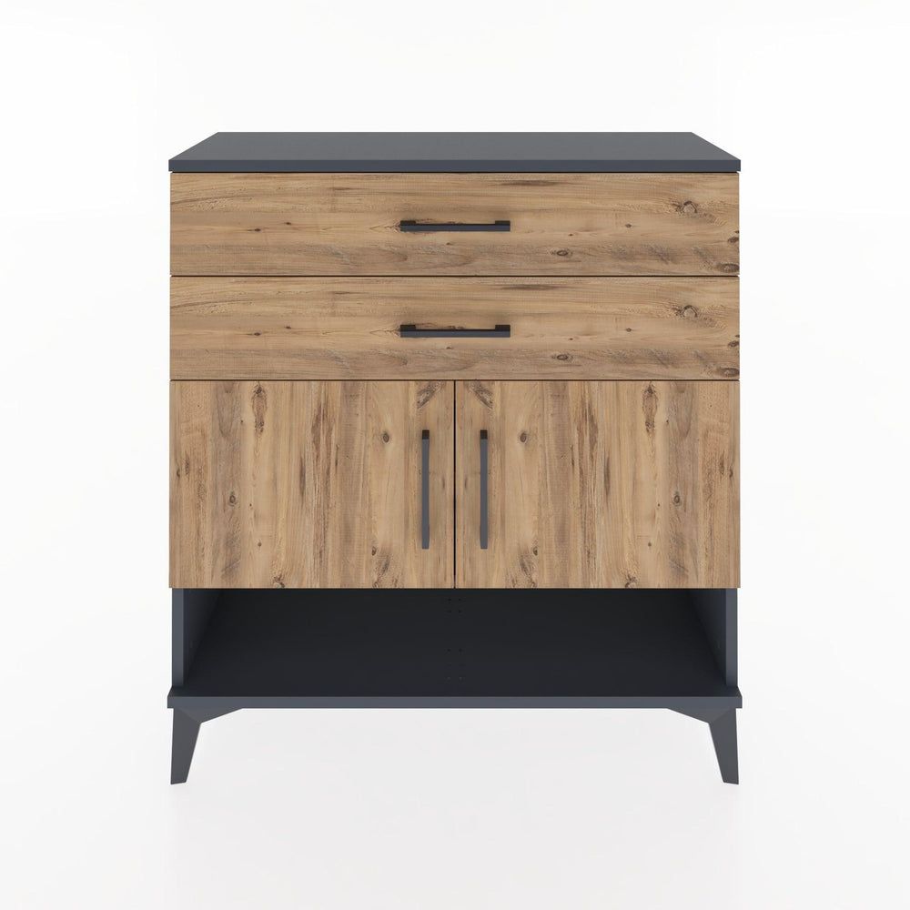 Woodntry Modüler Şifonyer Antrasit 88x30x84 cm Fonksiyonel F46-2