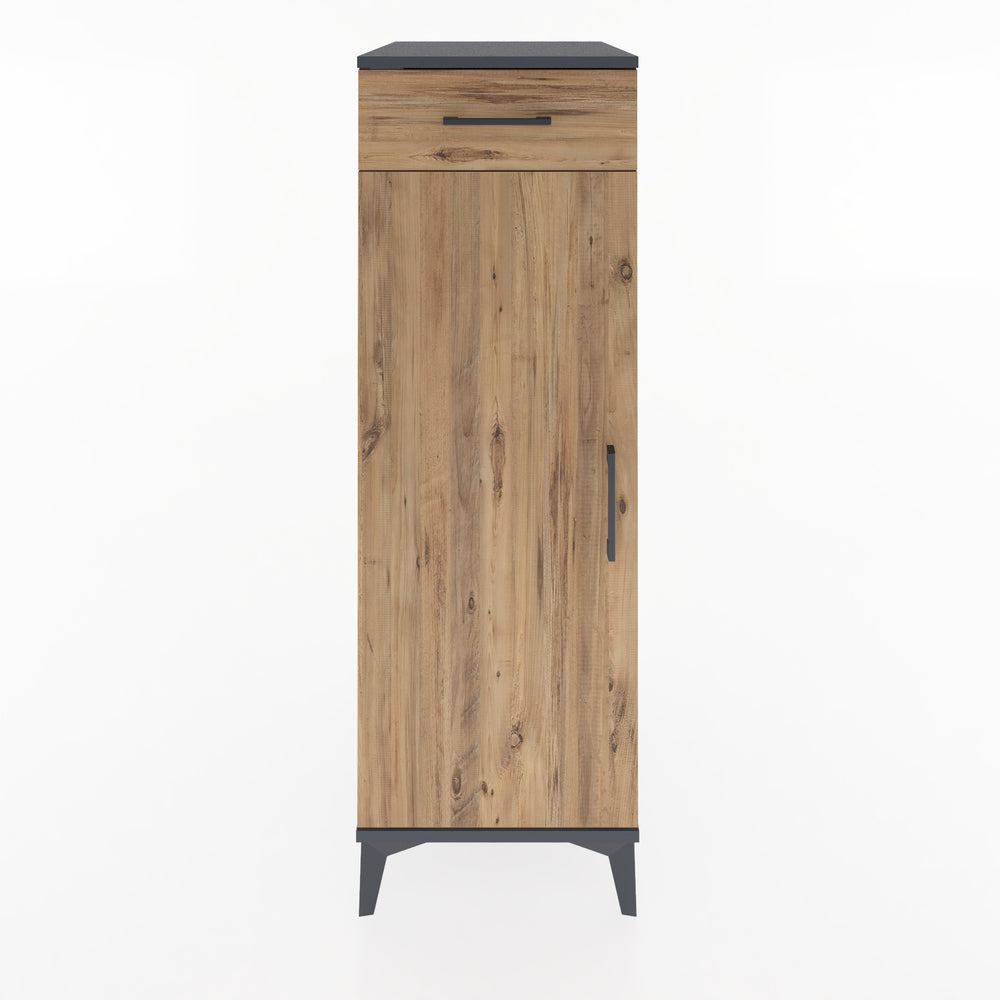 Woodntry Modular Cabinet Anthracite 44x59x122 cm with Doors and Drawers KC46-2