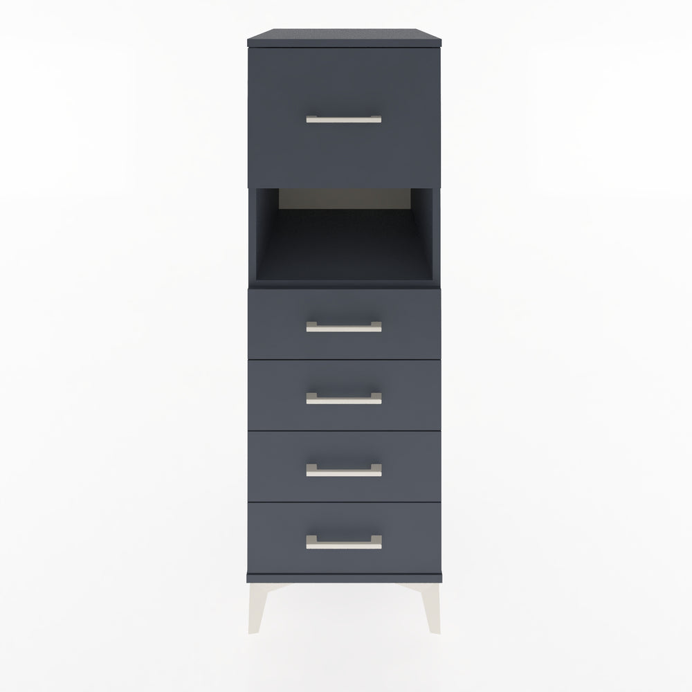 Woodntry Modular Cabinet Anthracite 44x59x122 cm with Drawers and Shelves CR96-2