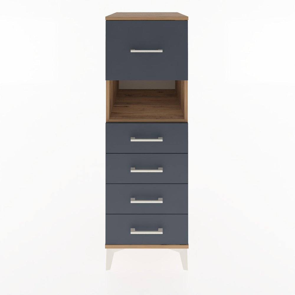 Woodntry Modüler Dolap Çam 44x30x122 cm Çekmeceli ve Raflı CR96-3