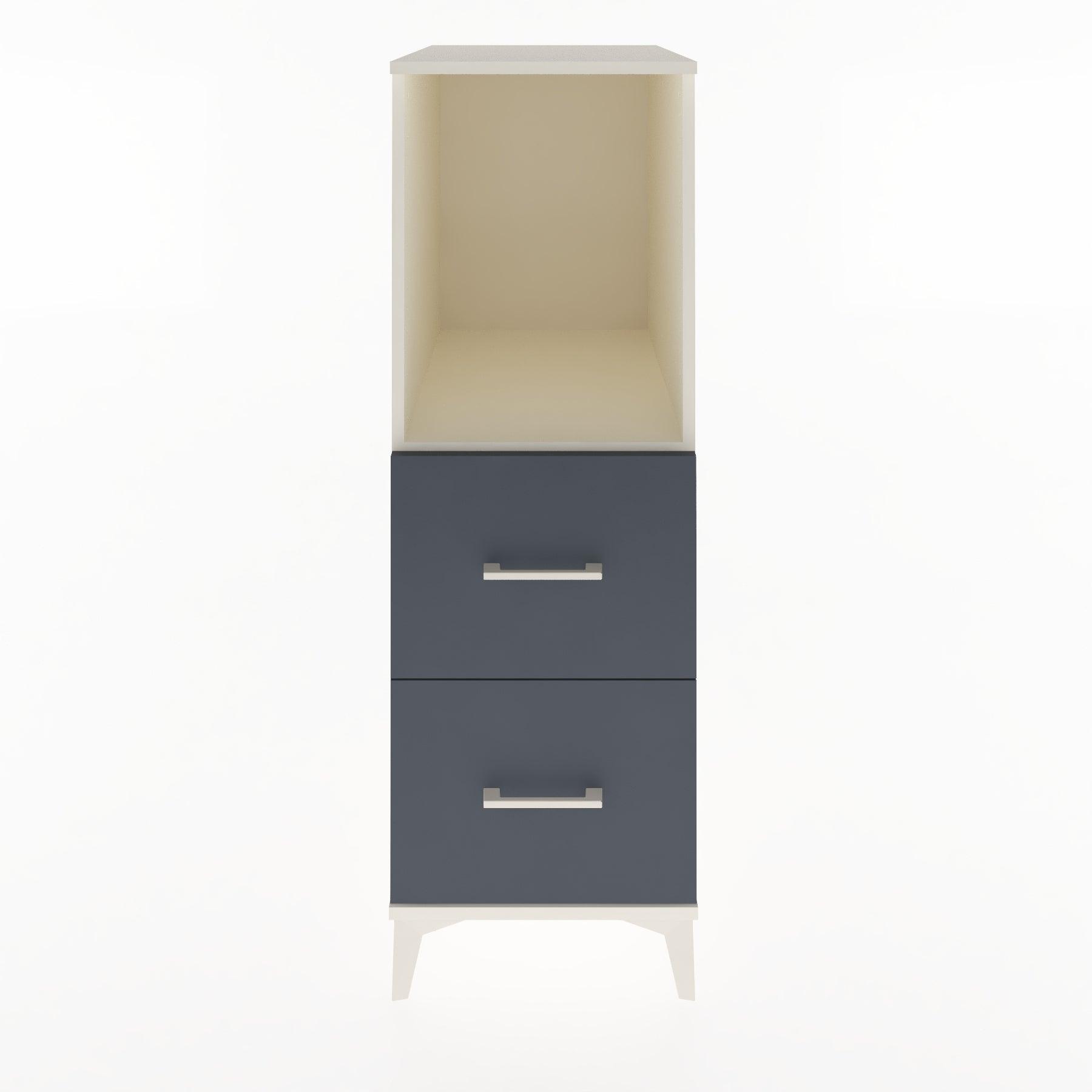 Woodntry Modular Cabinet Moonstone 44x30x122 cm with Drawers and Shelves CR97-1