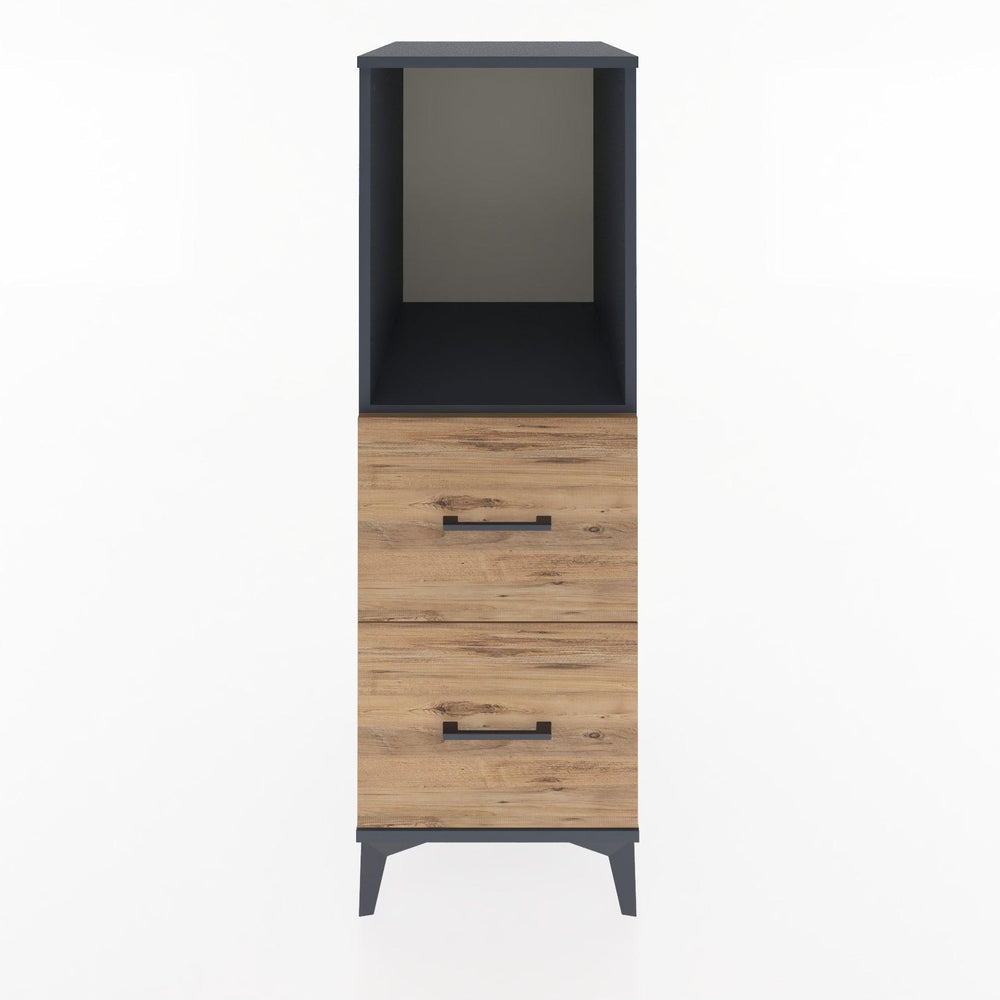 Woodntry Modular Cabinet Anthracite 44x30x122 cm with Drawers and Shelves CR97-2