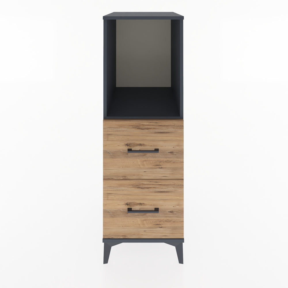 Woodntry Modular Cabinet Anthracite 44x59x122 cm with Drawers and Shelves CR97-2