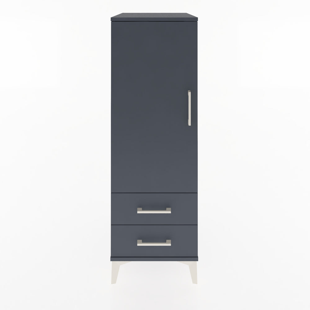 Woodntry Modular Cabinet Anthracite 44x59x122 cm with Doors and Drawers KC47-2
