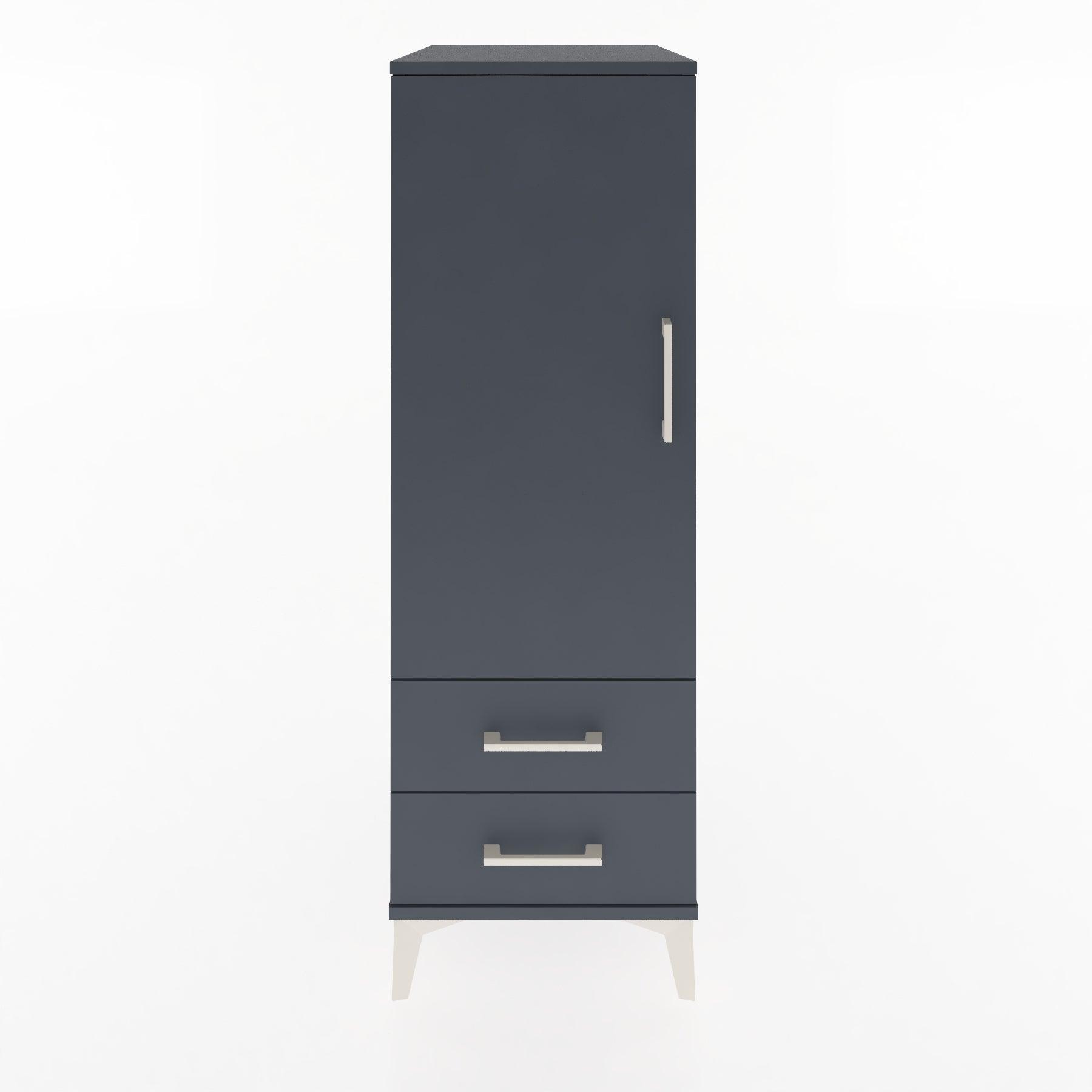 Woodntry Modular Cabinet Anthracite 44x30x122 cm with Doors and Drawers KC47-2