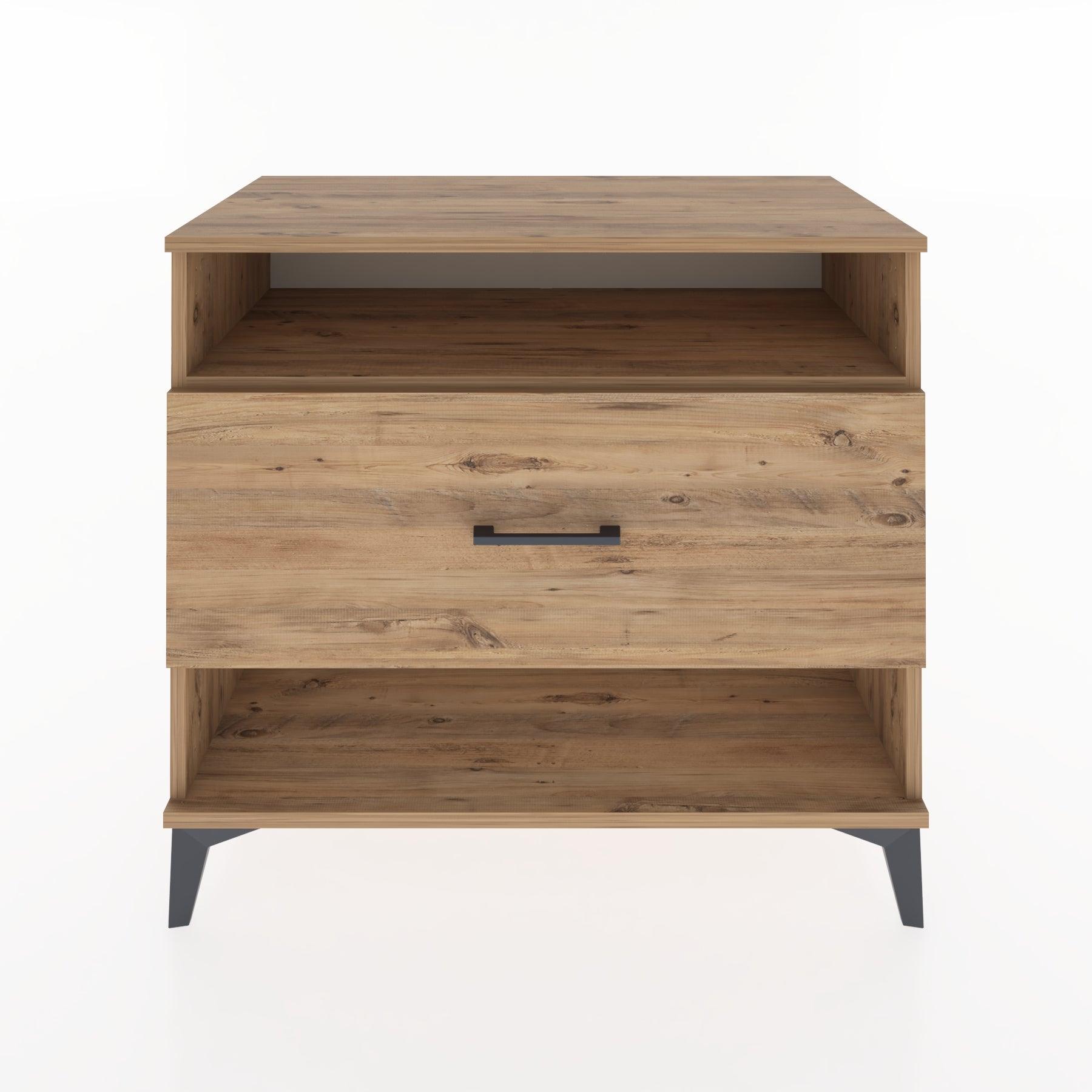 Woodntry Modüler Şifonyer Çam 88x44x68 cm Çekmeceli ve Raflı CR47-3