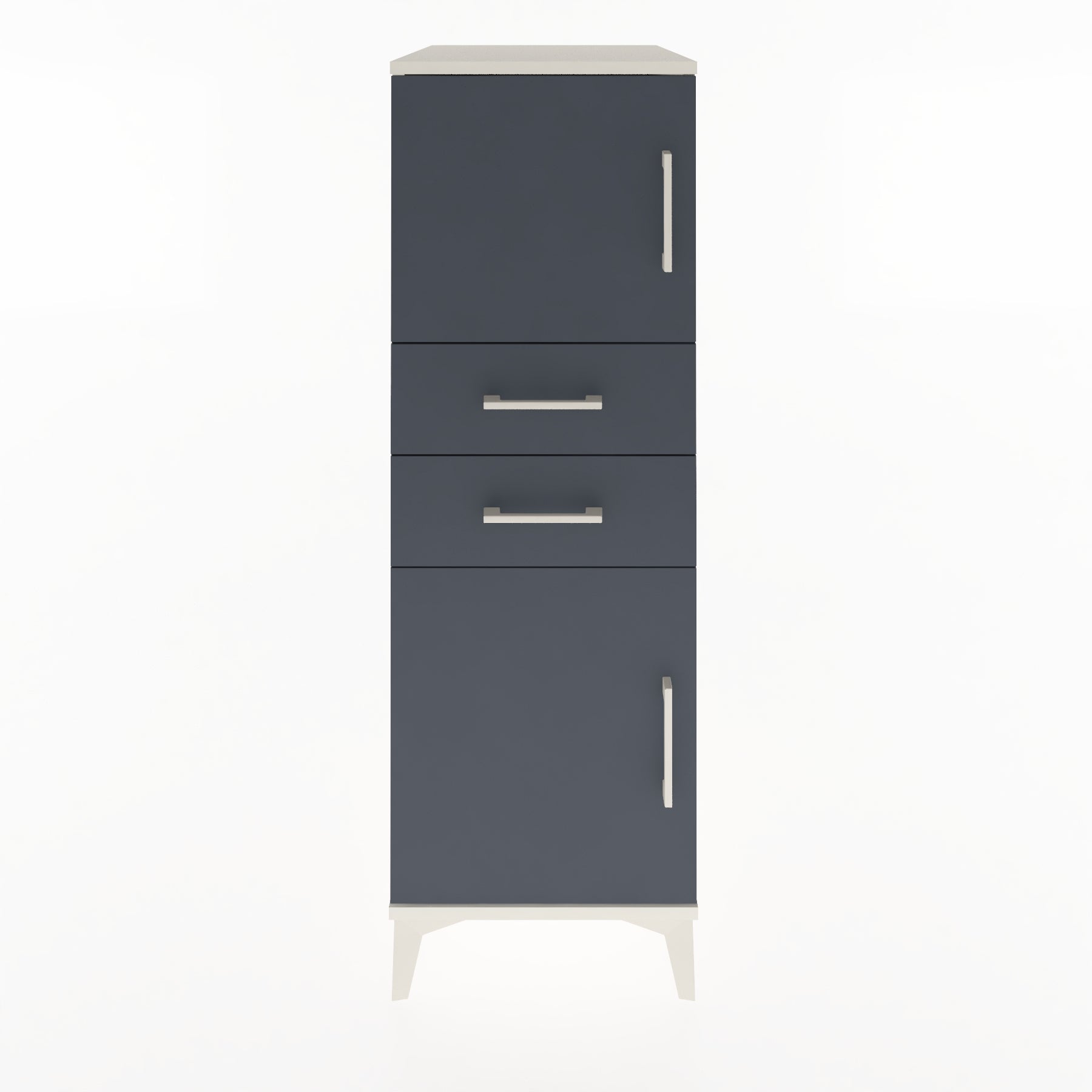 Woodntry Modular Cabinet Moonstone 44x59x122 cm with Doors and Drawers KC48-1