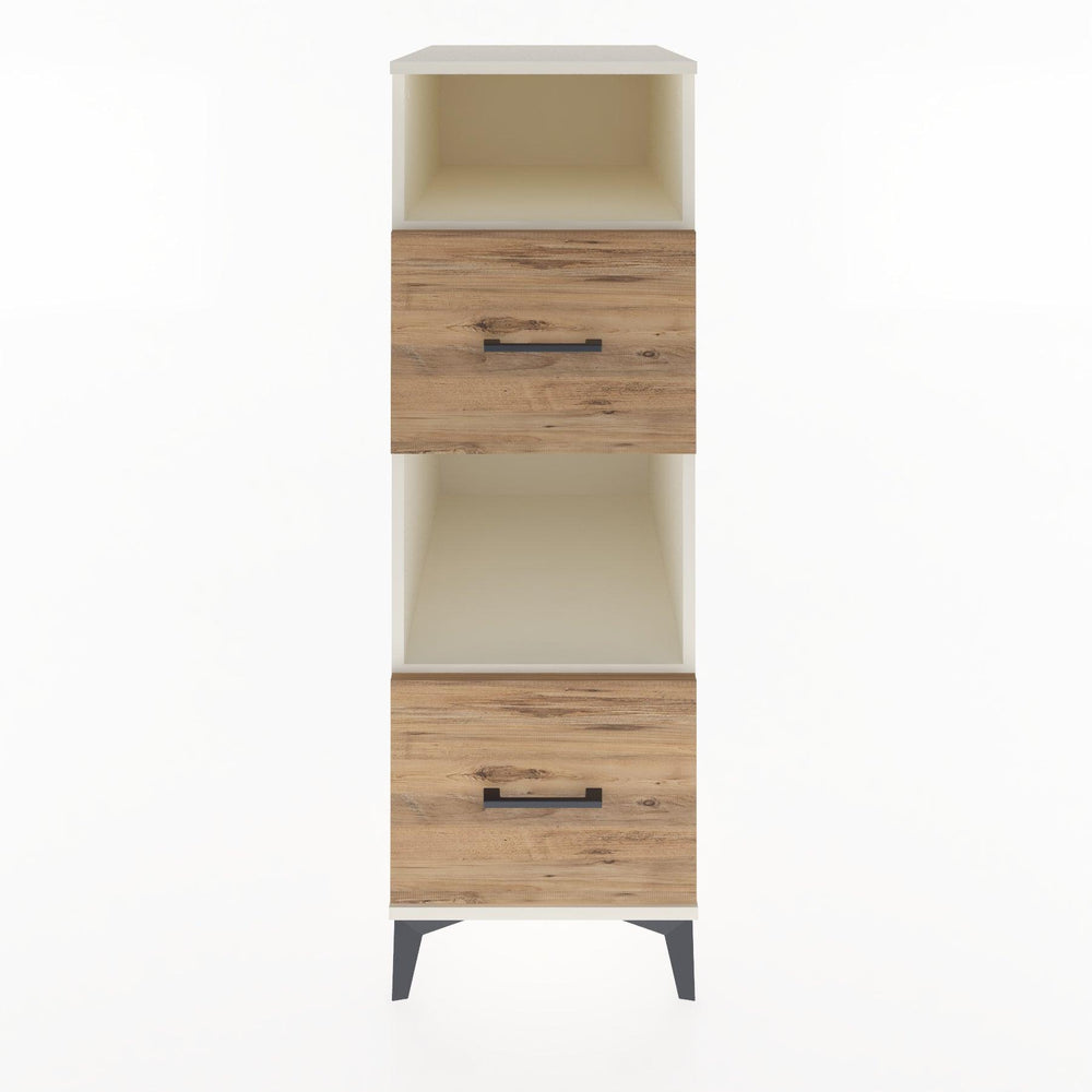 Woodntry Modular Cabinet Moonstone 44x30x122 cm with Drawers and Shelves CR98-1