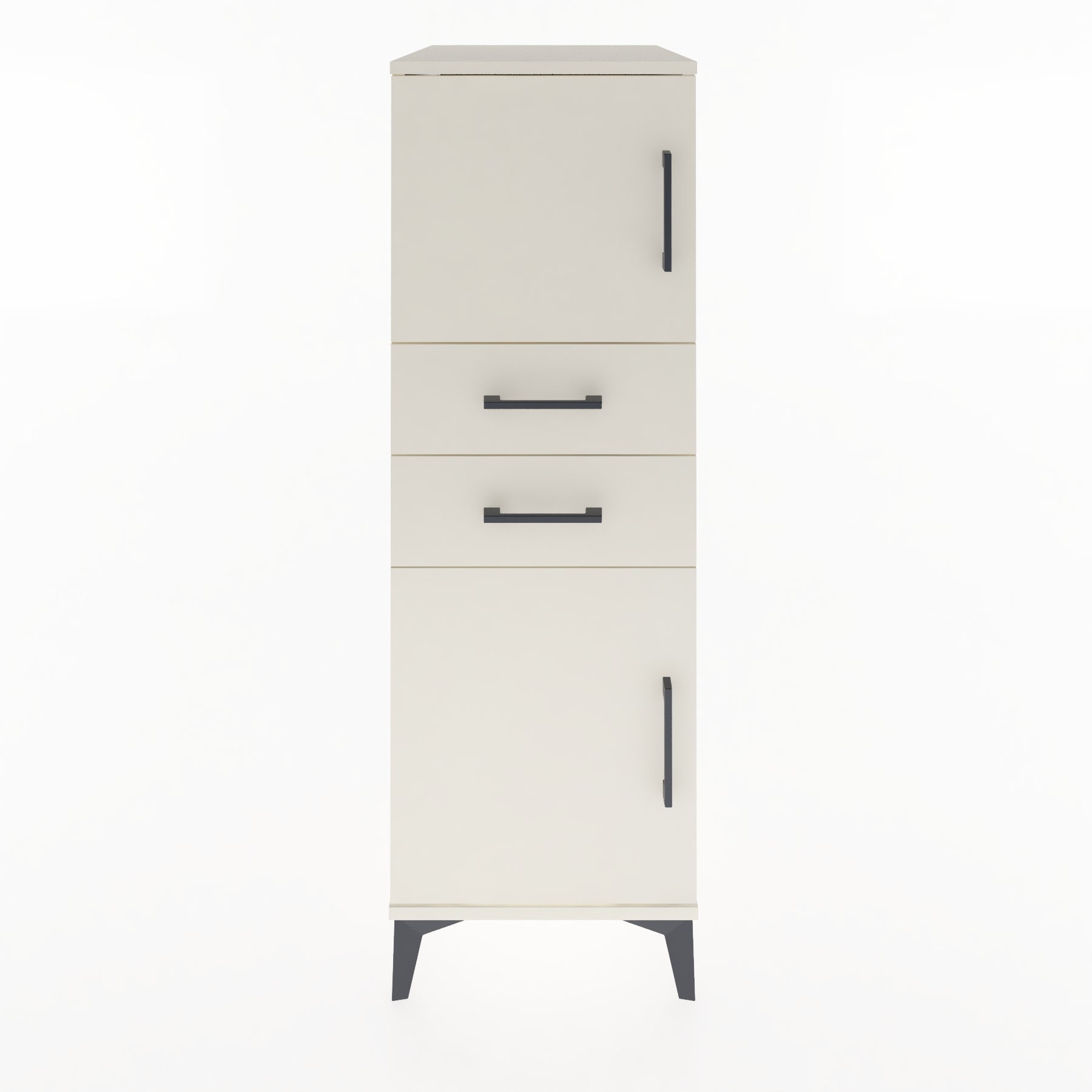 Woodntry Modular Cabinet Moonstone 44x59x122 cm with Doors and Drawers KC48-1
