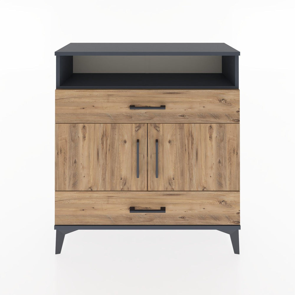 Woodntry Modüler Şifonyer Antrasit 88x30x84 cm Fonksiyonel F48-2