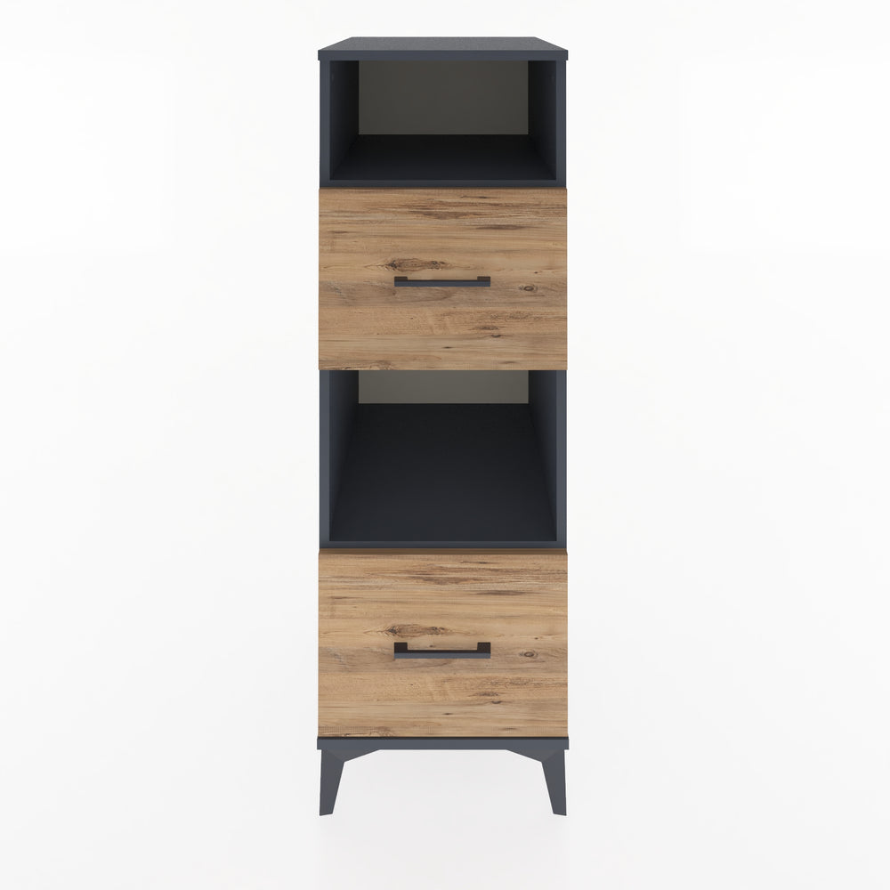 Woodntry Modular Cabinet Anthracite 44x59x122 cm with Drawers and Shelves CR98-2
