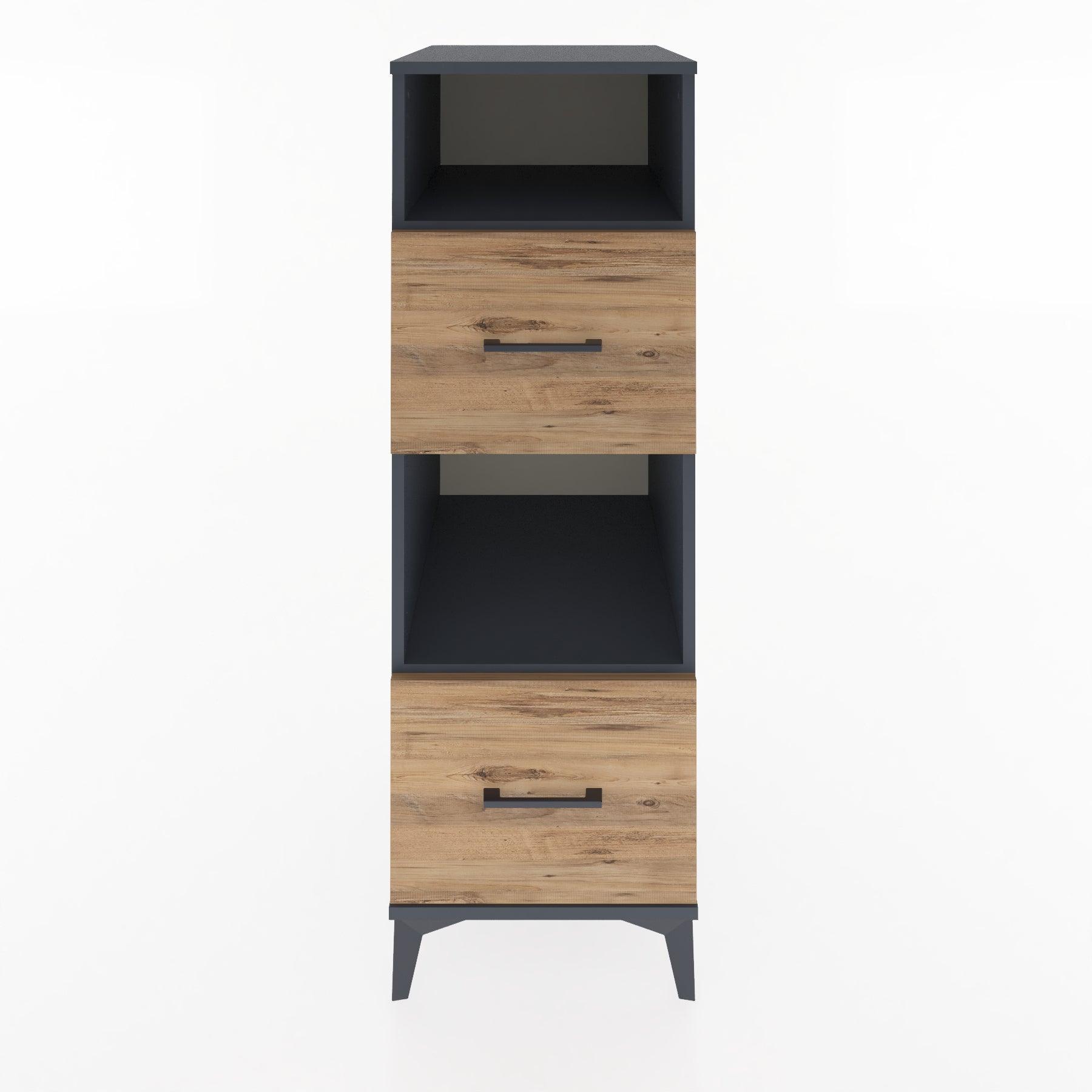 Woodntry Modular Cabinet Anthracite 44x30x122 cm with Drawers and Shelves CR98-2