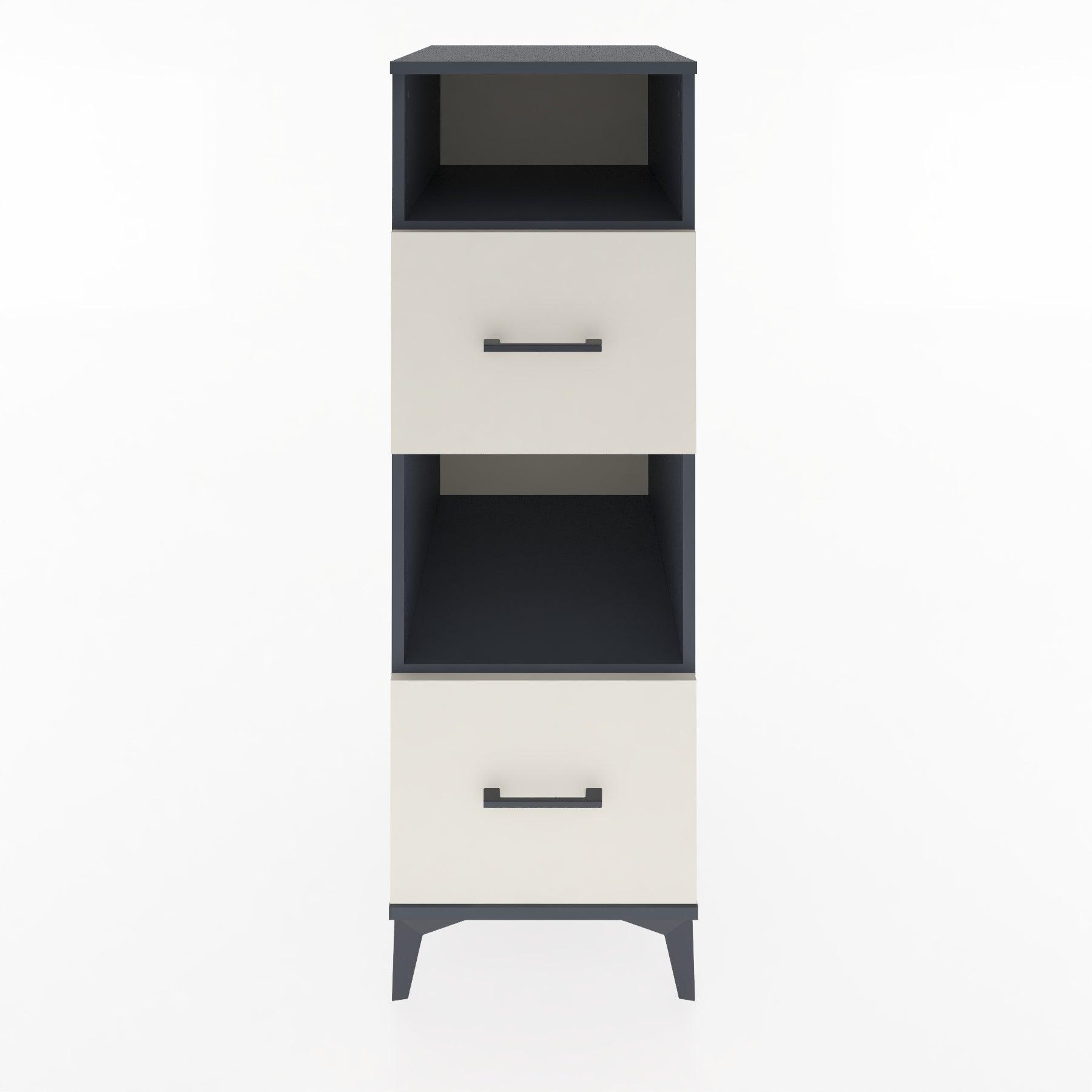 Woodntry Modular Cabinet Anthracite 44x30x122 cm with Drawers and Shelves CR98-2