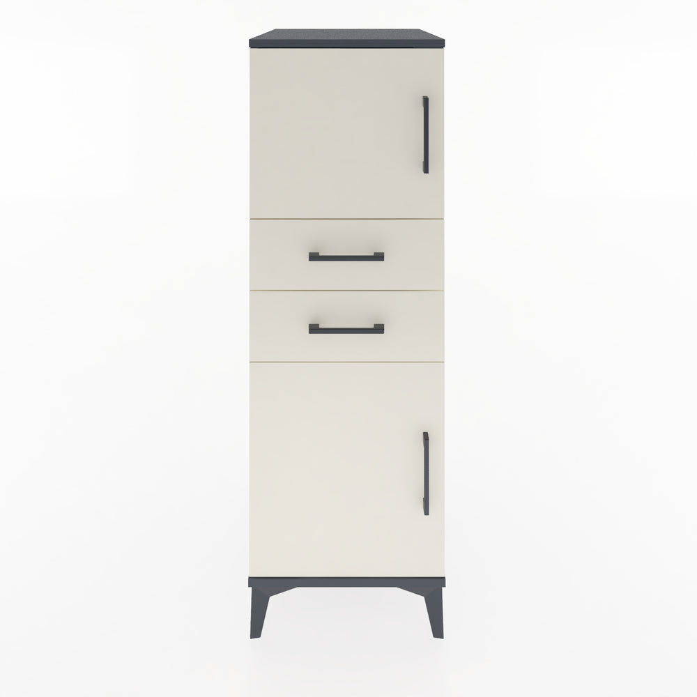Woodntry Modular Cabinet Anthracite 44x59x122 cm with Doors and Drawers KC48-2