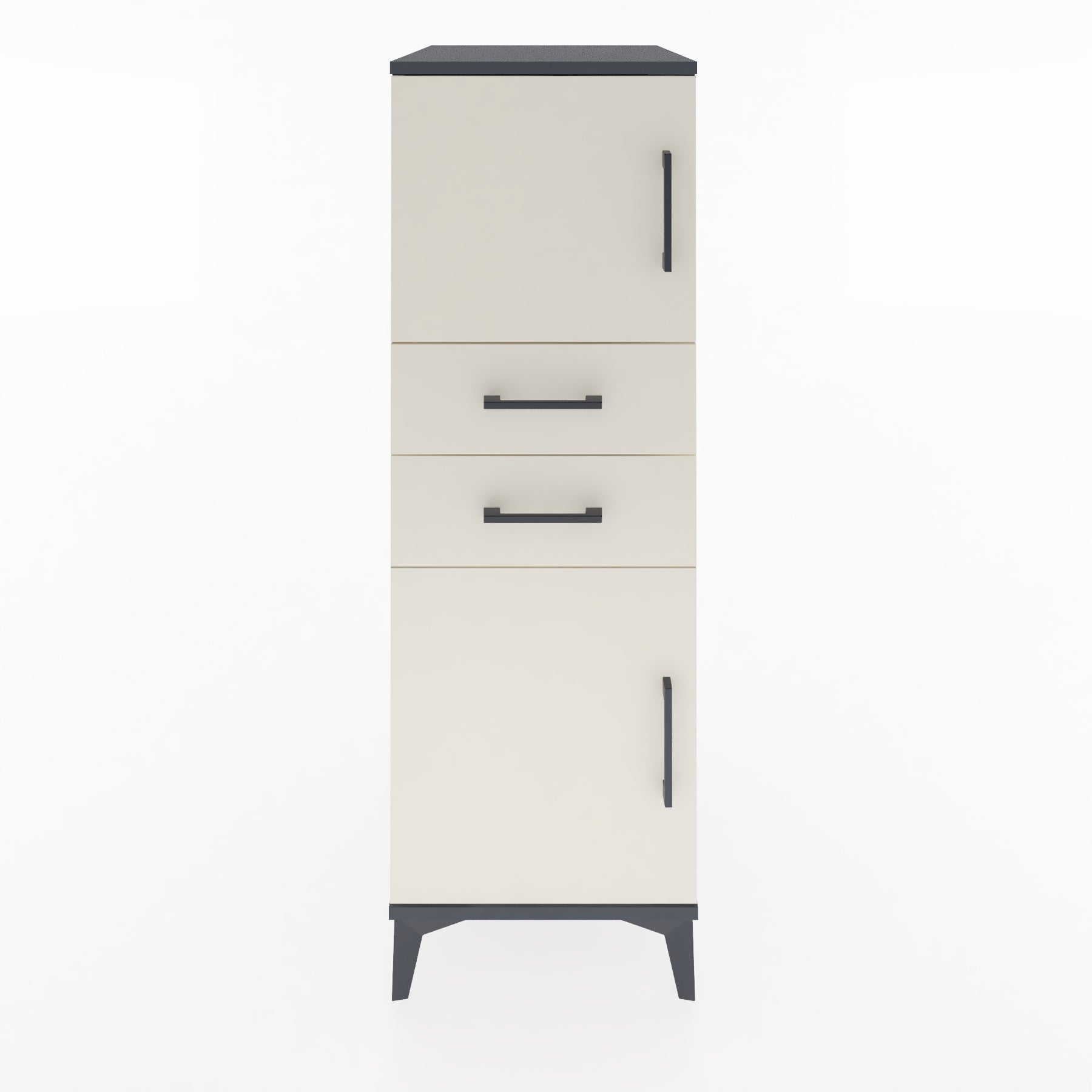 Woodntry Modular Cabinet Anthracite 44x59x122 cm with Doors and Drawers KC48-2