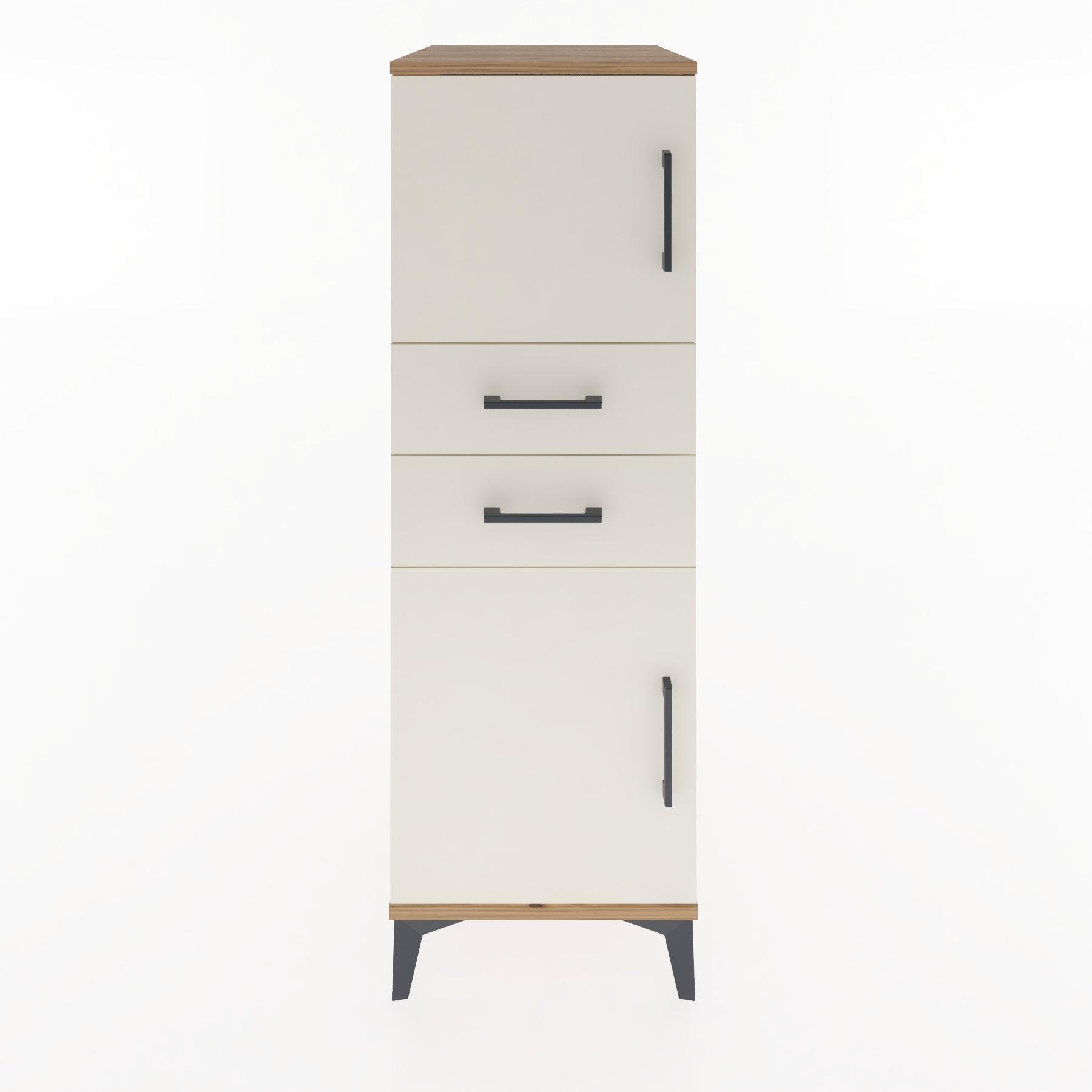 Woodntry Modular Cabinet Pine 44x30x122 cm with Doors and Drawers KC48-3