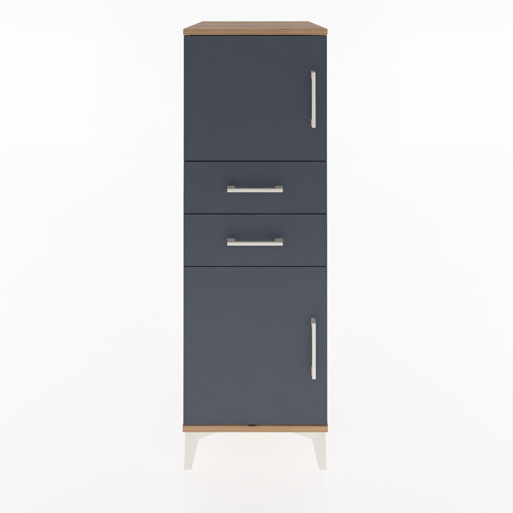 Woodntry Modular Cabinet Pine 44x30x122 cm with Doors and Drawers KC48-3
