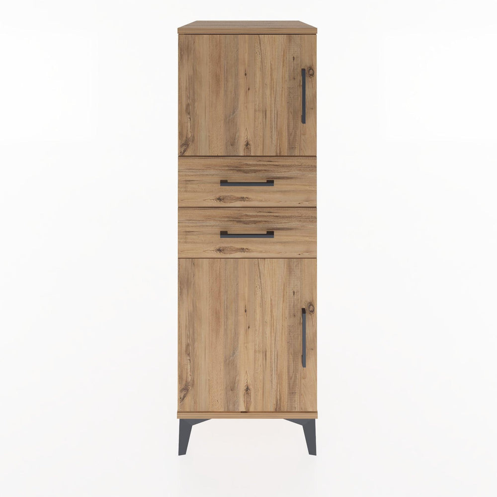 Woodntry Modular Cabinet Pine 44x30x122 cm with Doors and Drawers KC48-3