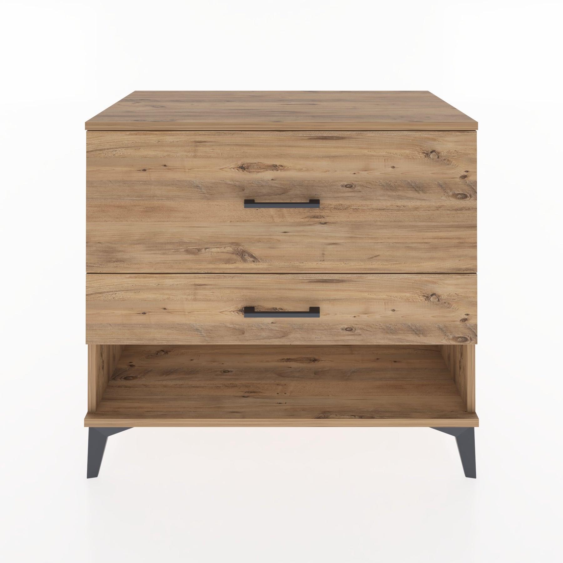 Woodntry Modüler Şifonyer Çam 88x44x68 cm Çekmeceli ve Raflı CR48-3