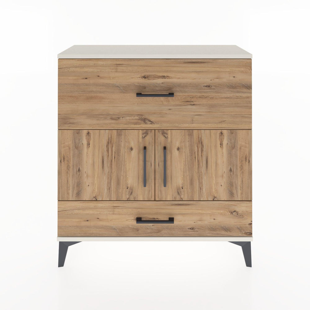 Woodntry Modular Dresser Moonstone 88x30x84 cm with Cover and Drawer KC49-1