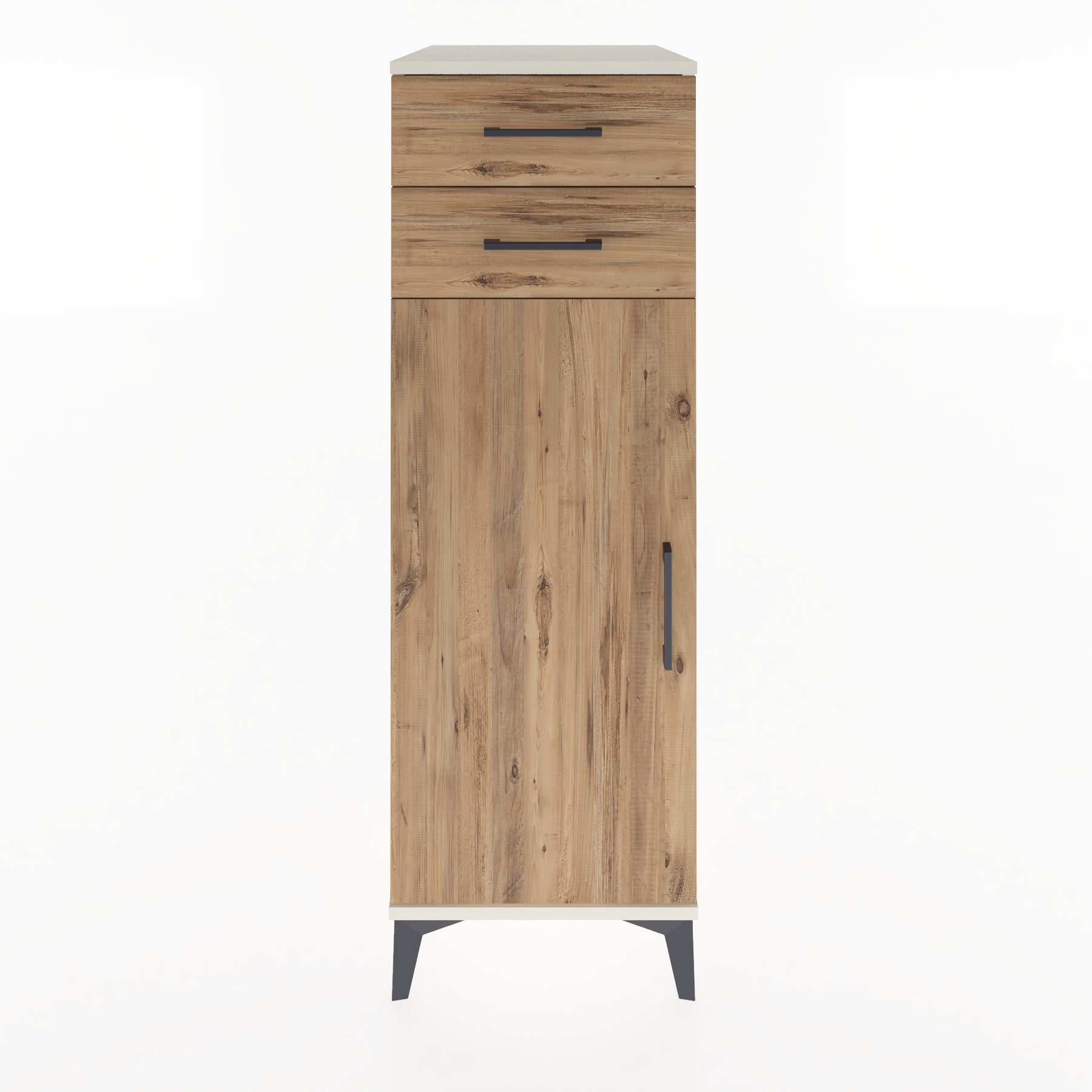 Woodntry Modular Cabinet Moonstone 44x59x122 cm with Doors and Drawers KC49-1