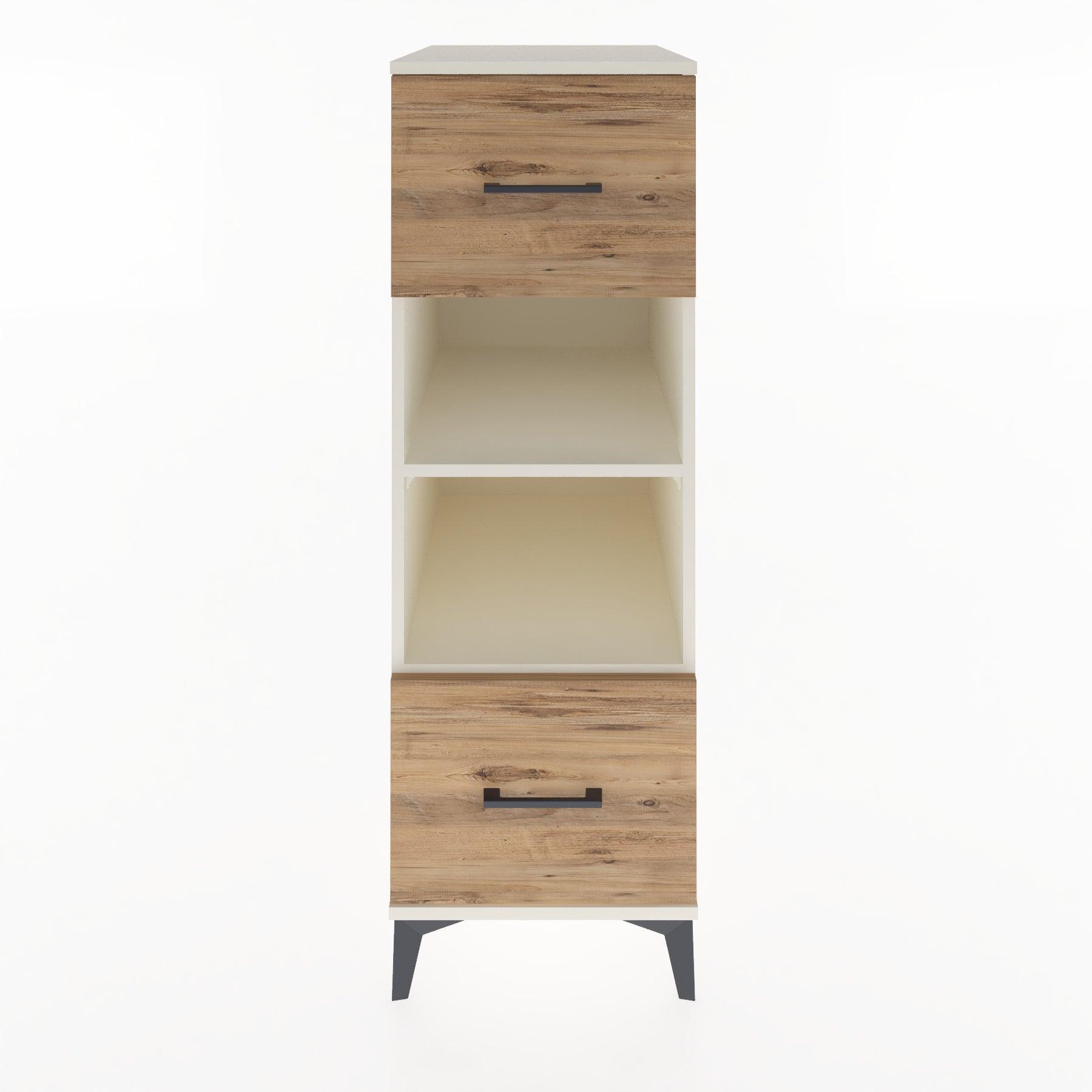 Woodntry Modular Cabinet Moonstone 44x30x122 cm with Drawers and Shelves CR99-1