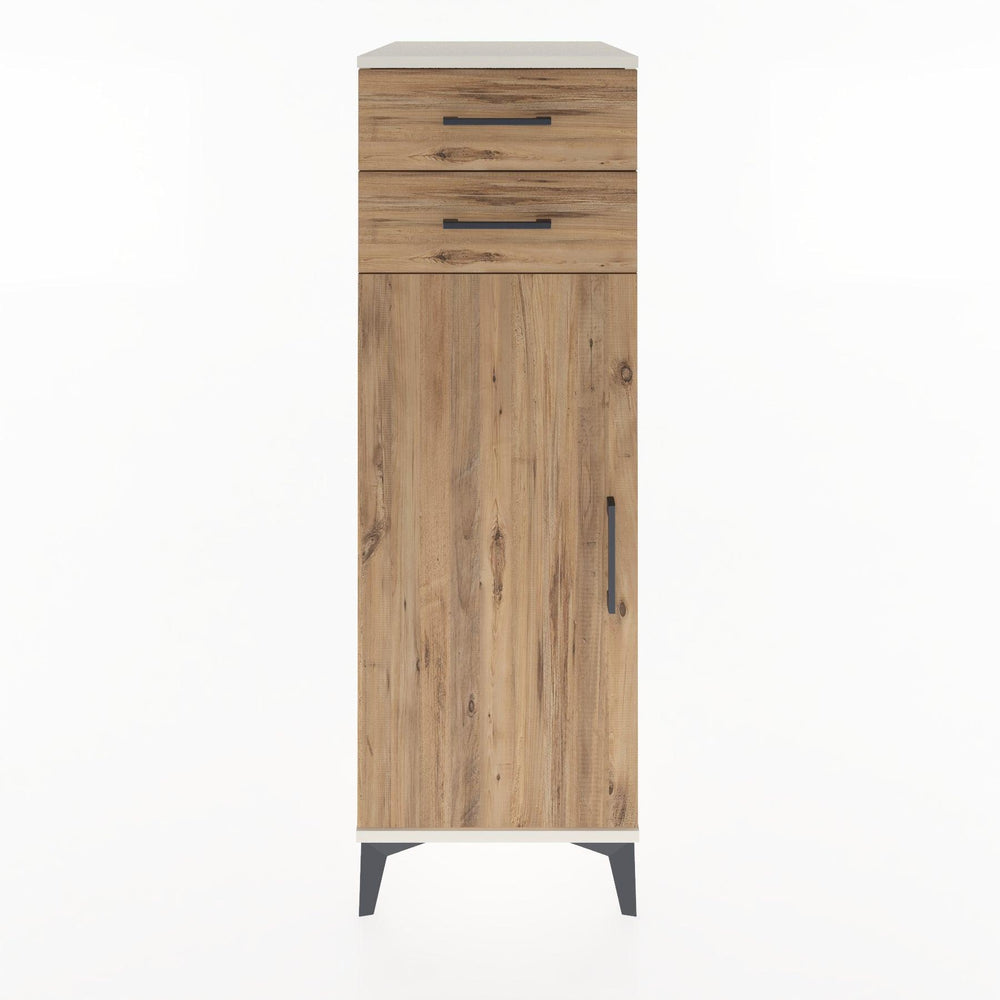 Woodntry Modular Cabinet Moonstone 44x30x122 cm with Doors and Drawers KC49-1