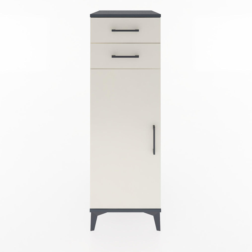 Woodntry Modular Cabinet Anthracite 44x30x122 cm with Doors and Drawers KC49-2
