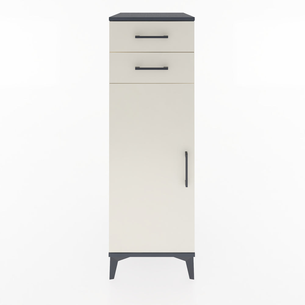 Woodntry Modular Cabinet Anthracite 44x59x122 cm with Doors and Drawers KC49-2