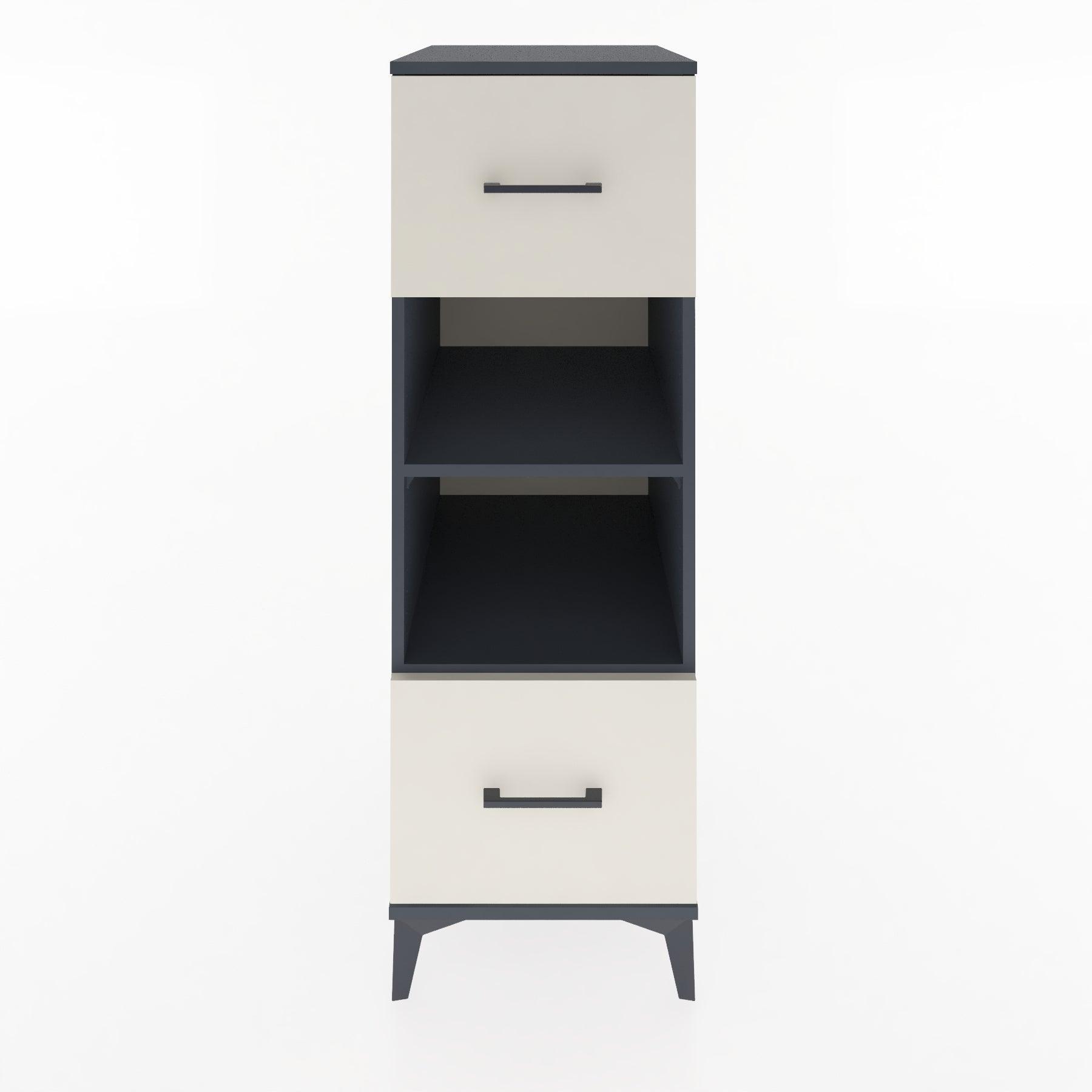 Woodntry Modular Cabinet Anthracite 44x30x122 cm with Drawers and Shelves CR99-2