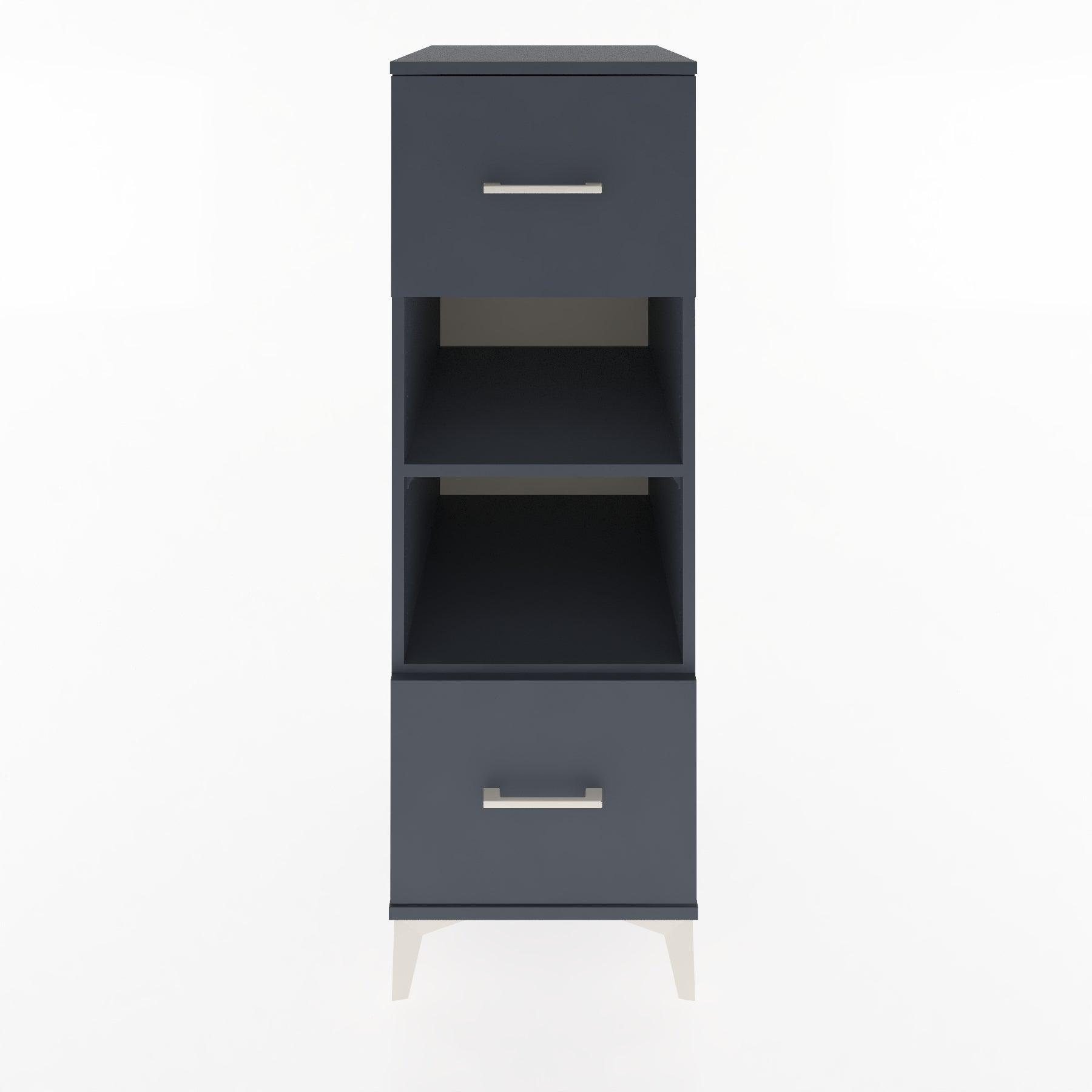 Woodntry Modular Cabinet Anthracite 44x30x122 cm with Drawers and Shelves CR99-2