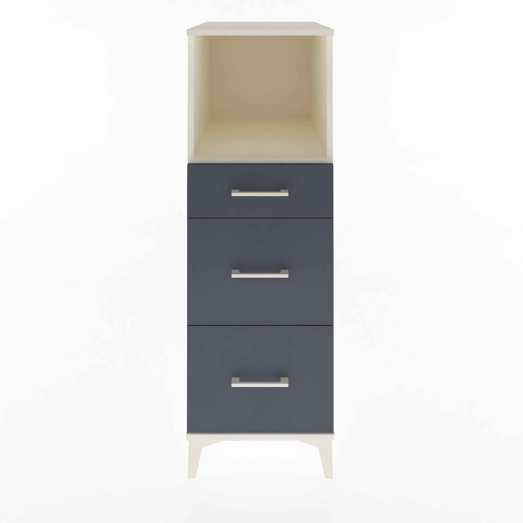 Woodntry Modular Cabinet Moonstone 44x30x122 cm with Drawers and Shelves CR100-1