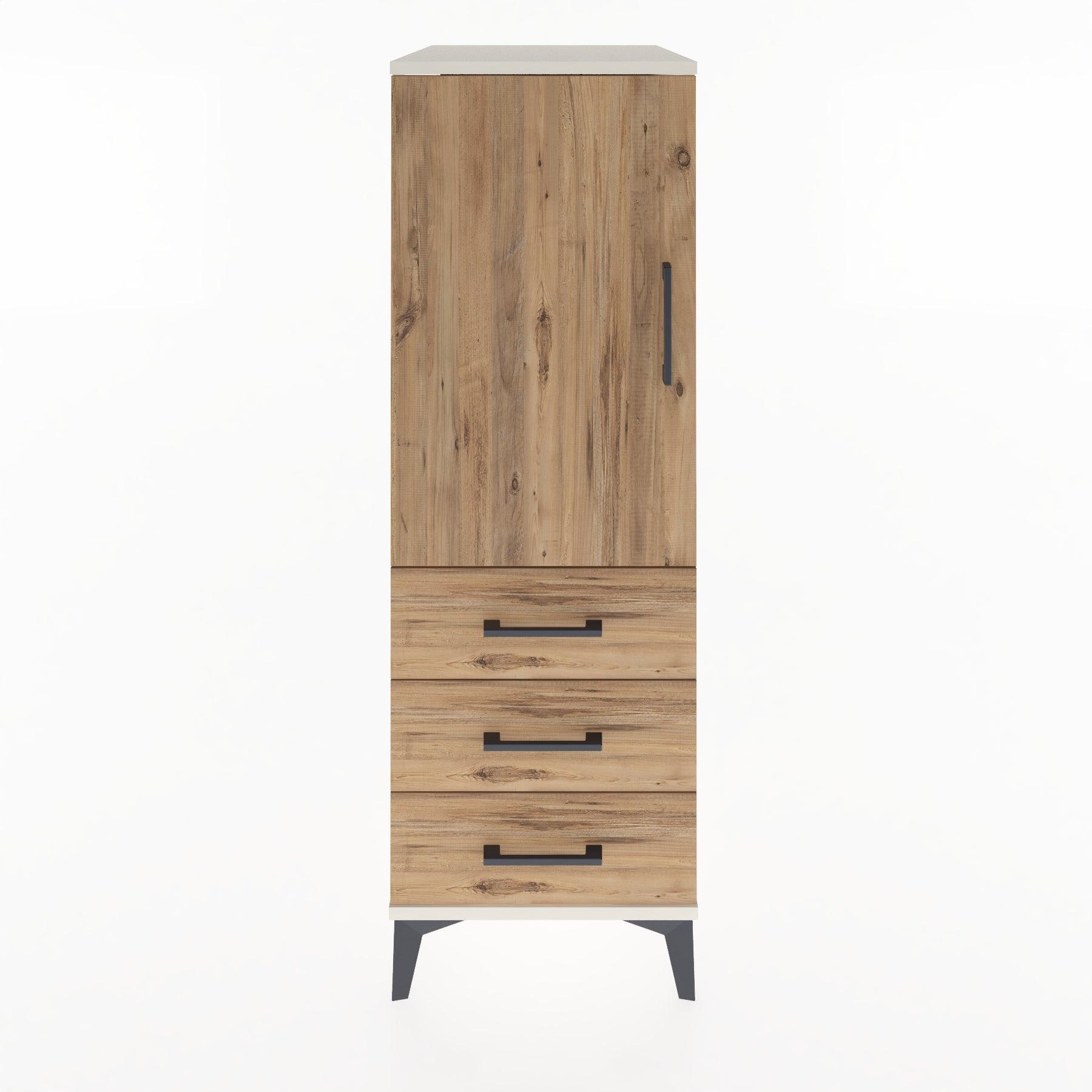 Woodntry Modular Cabinet Moonstone 44x59x122 cm with Doors and Drawers KC134-1