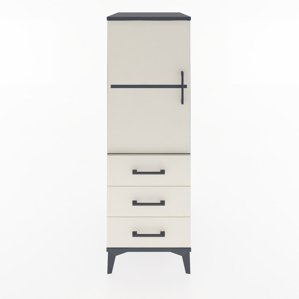 Woodntry Modular Cabinet Anthracite 44x59x122 cm with Doors and Drawers KC50-2