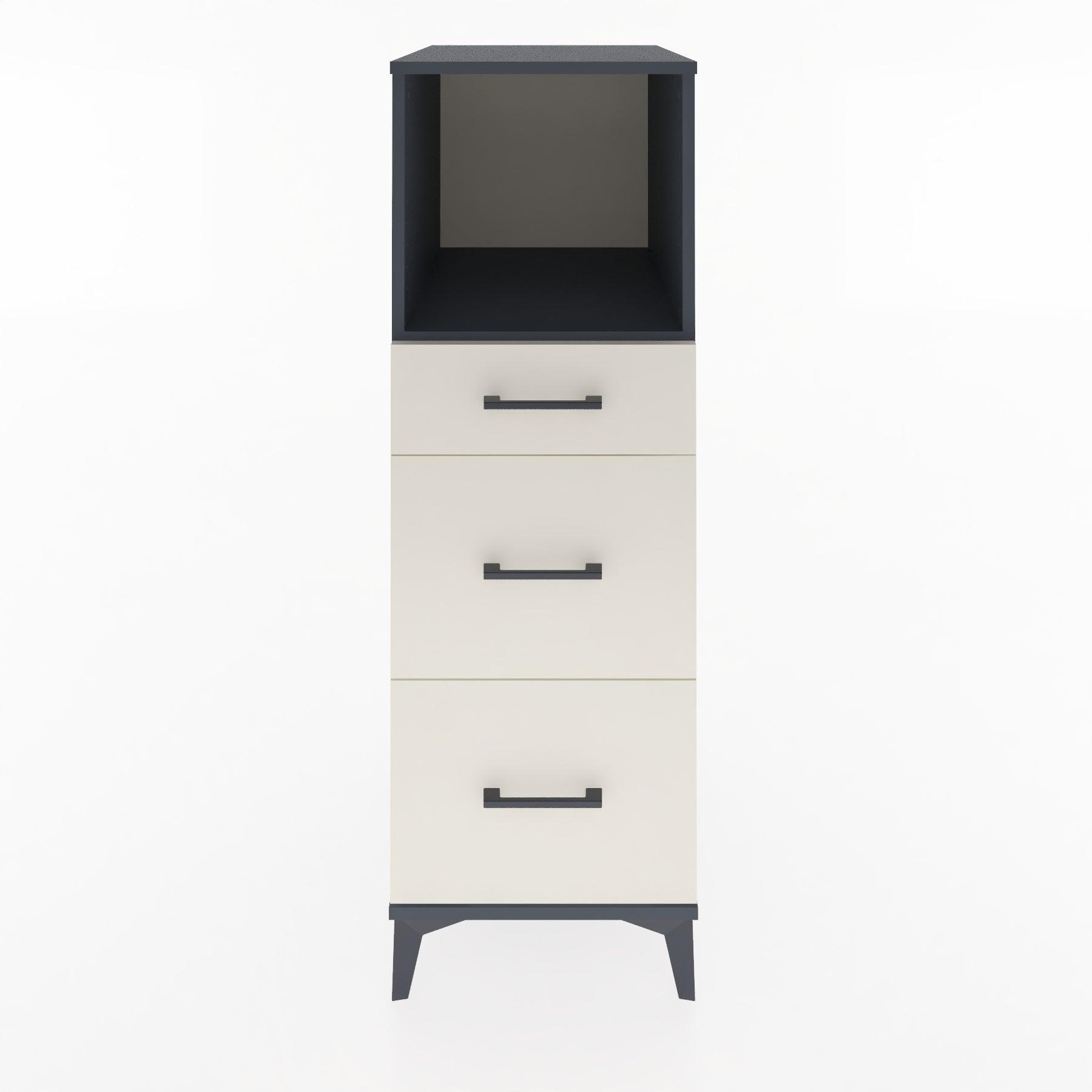 Woodntry Modular Cabinet Anthracite 44x30x122 cm with Drawers and Shelves CR100-2