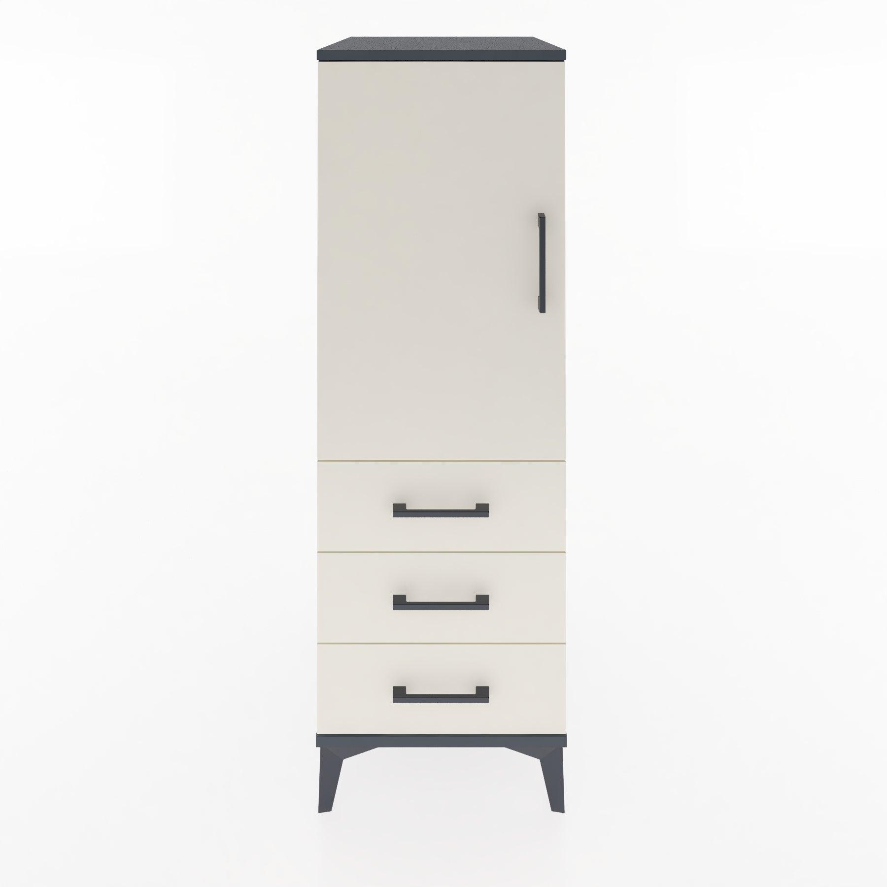 Woodntry Modular Cabinet Anthracite 44x30x122 cm with Doors and Drawers KC134-2
