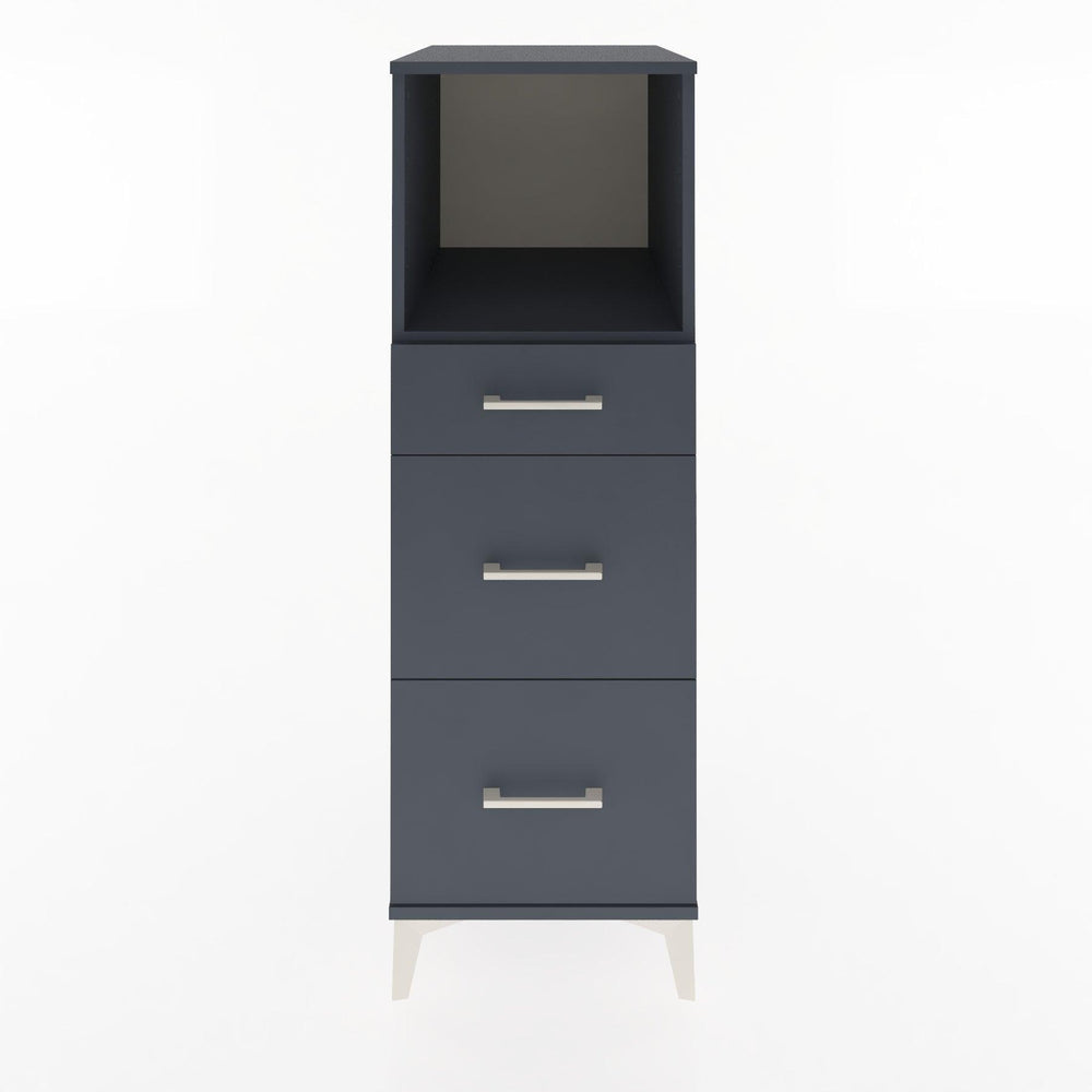Woodntry Modular Cabinet Anthracite 44x30x122 cm with Drawers and Shelves CR100-2