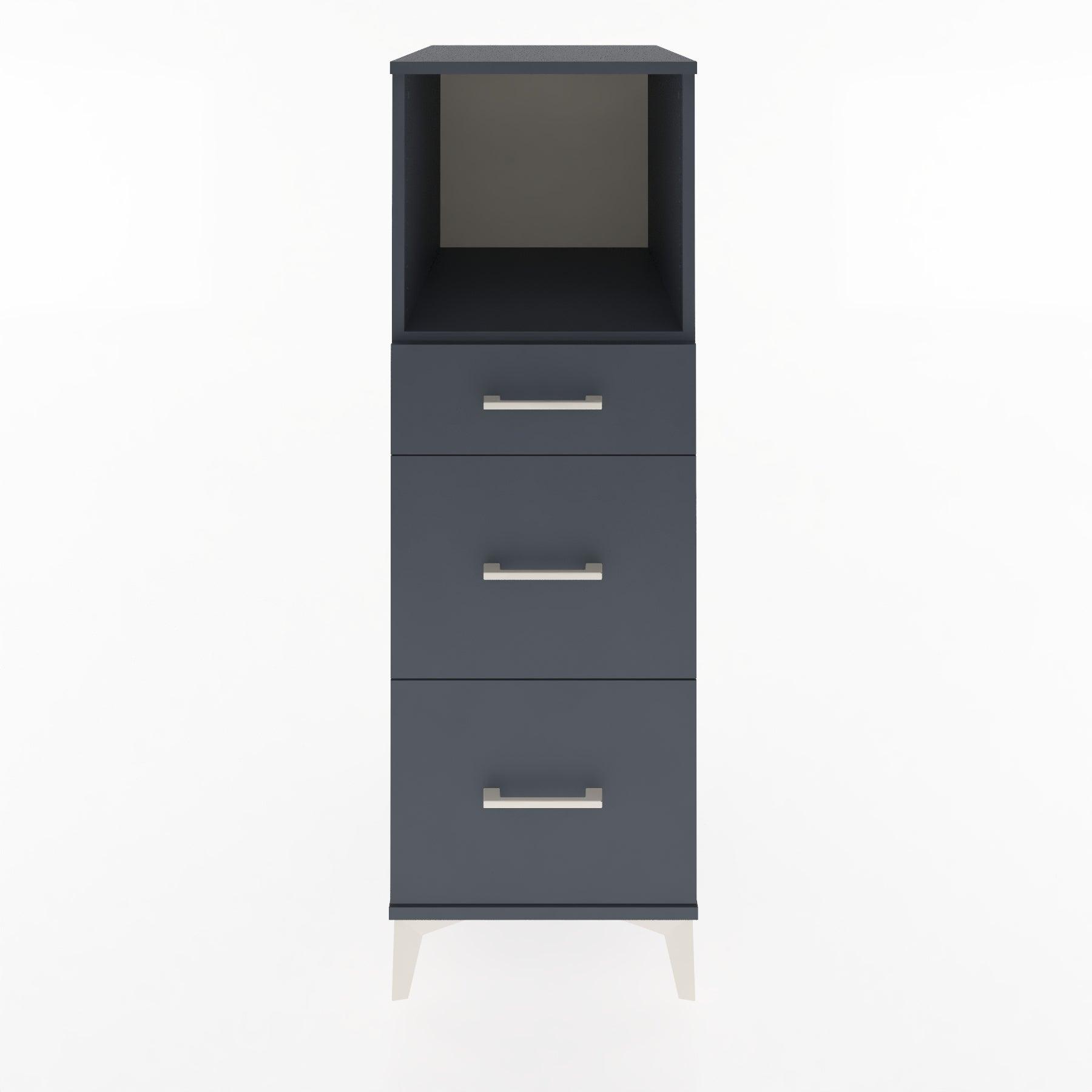 Woodntry Modular Cabinet Anthracite 44x30x122 cm with Drawers and Shelves CR100-2