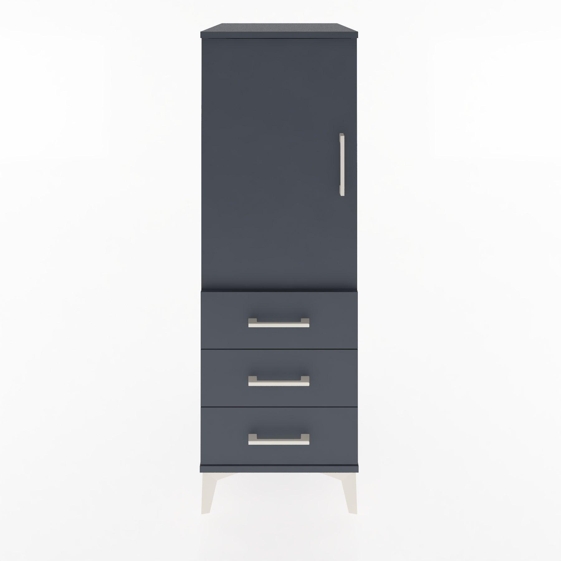 Woodntry Modular Cabinet Anthracite 44x30x122 cm with Doors and Drawers KC50-2